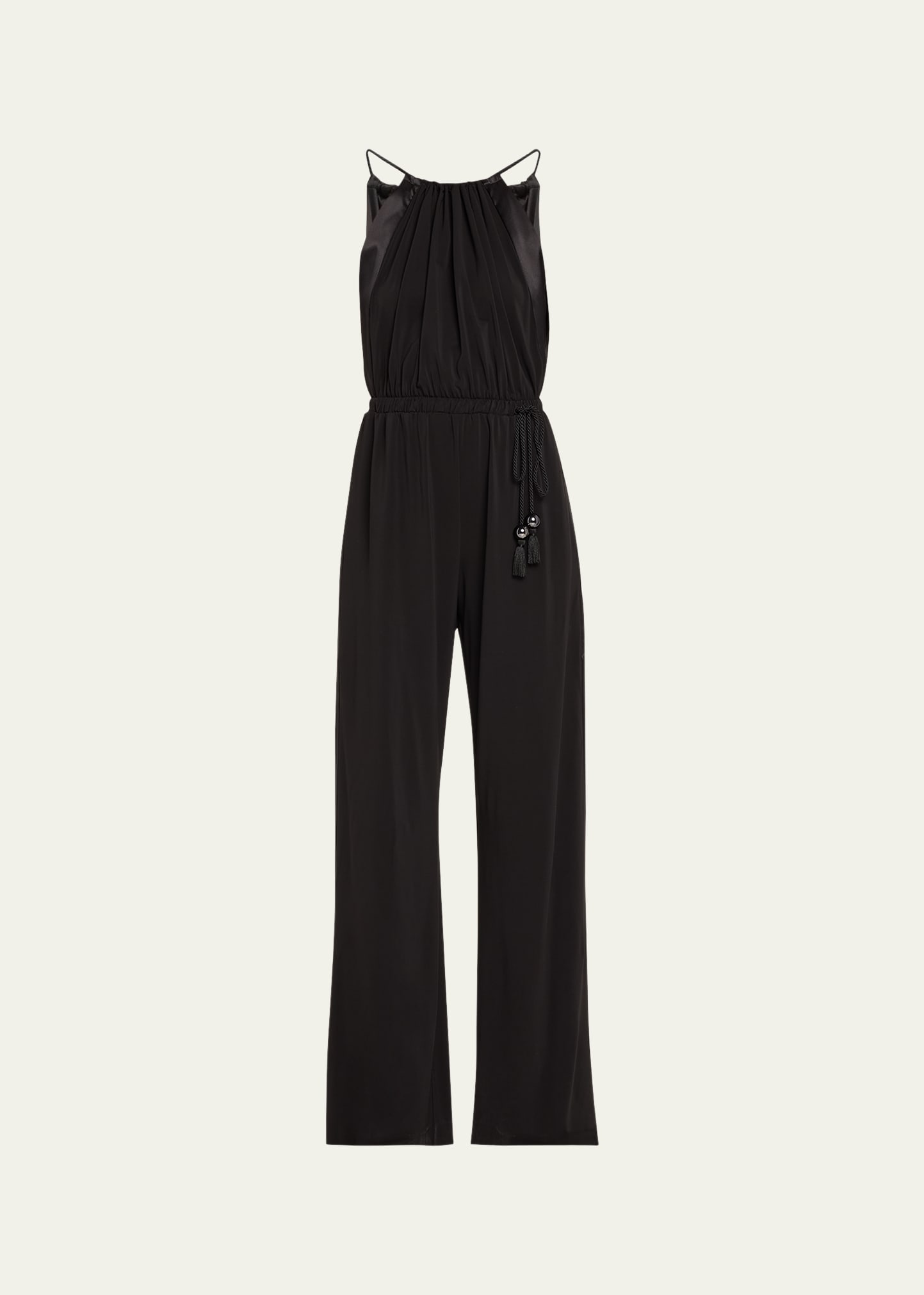 Shop Max Mara Ubi Jerseydrawstring Loose Fit Jumpsuit In Black