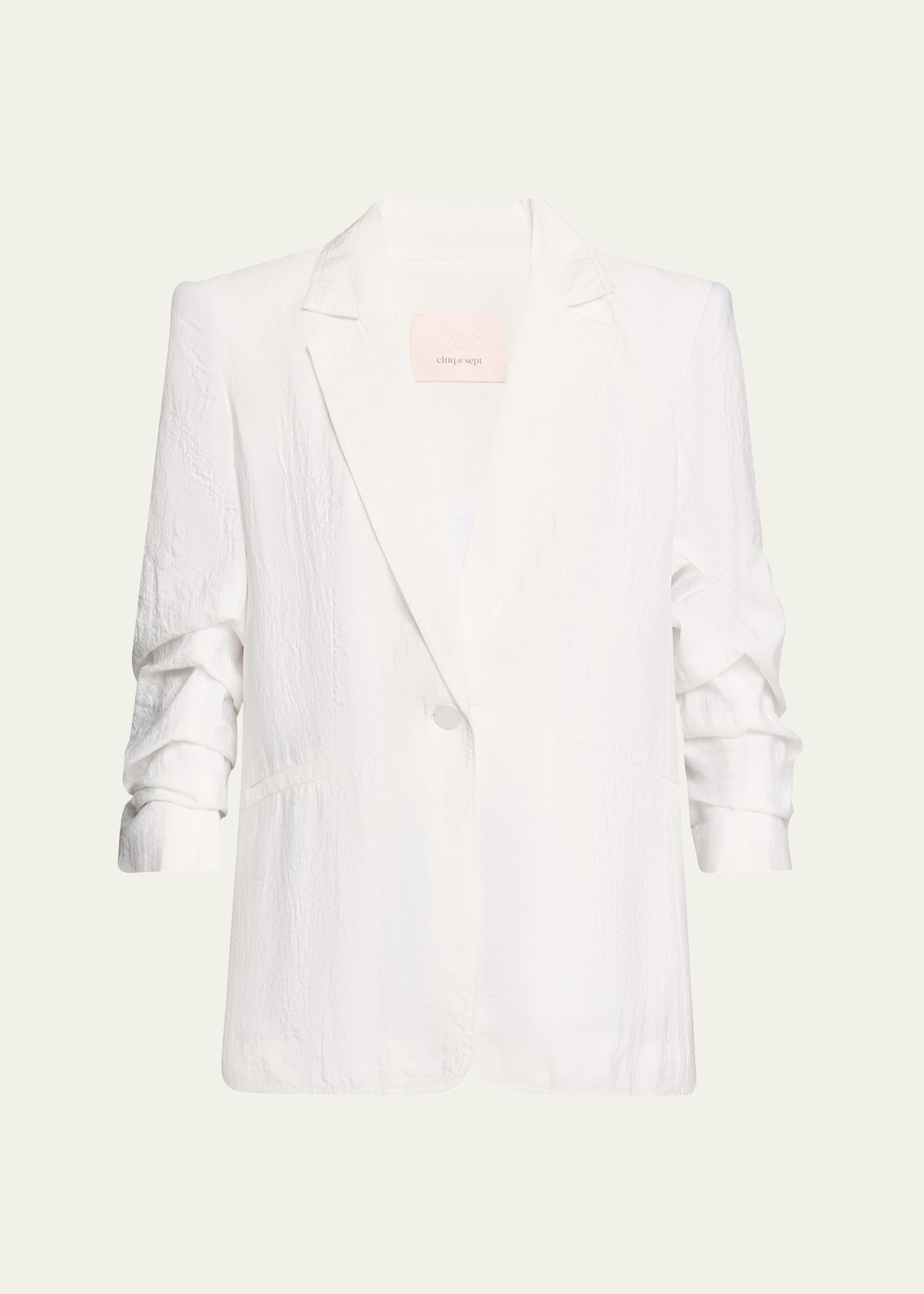 Cinq À Sept Tumbled Woven Khloe Blazer In White