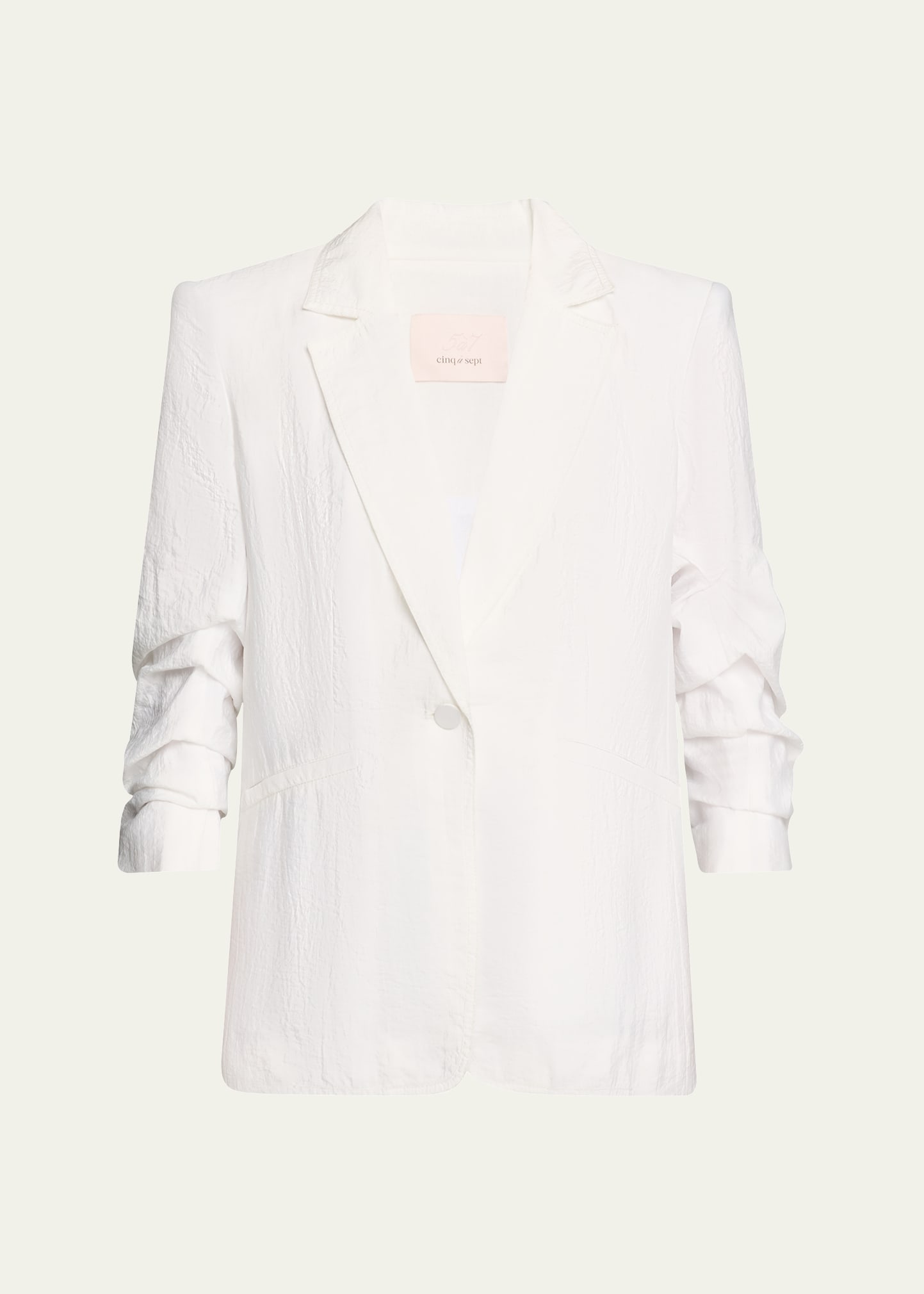 Shop Cinq À Sept Tumbled Woven Khloe Blazer In White