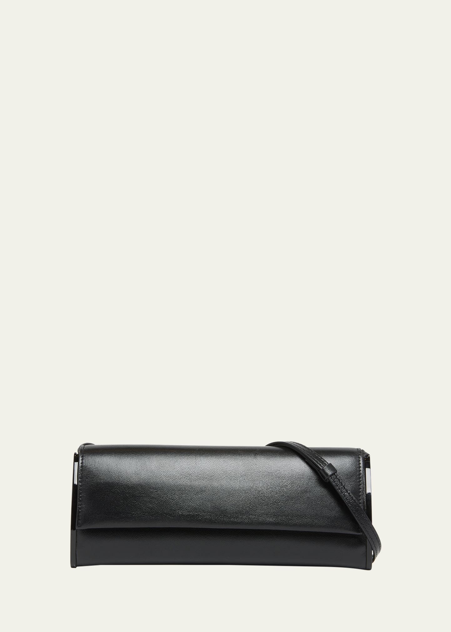 Shop Benedetta Bruzziches Kate Flap Leather Shoulder Bag In Nightly