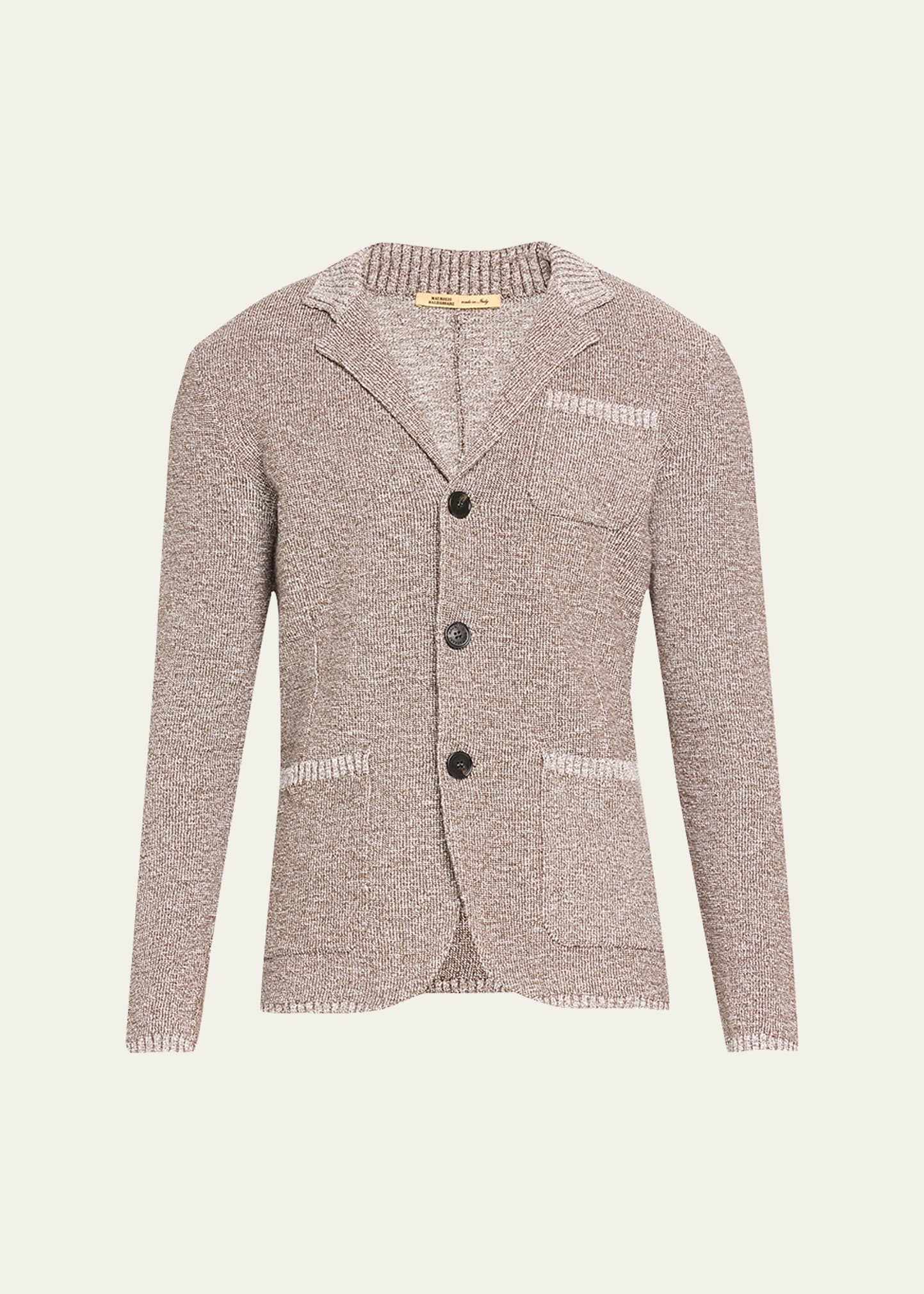 Men's Mouline Knit Sweater Jacket