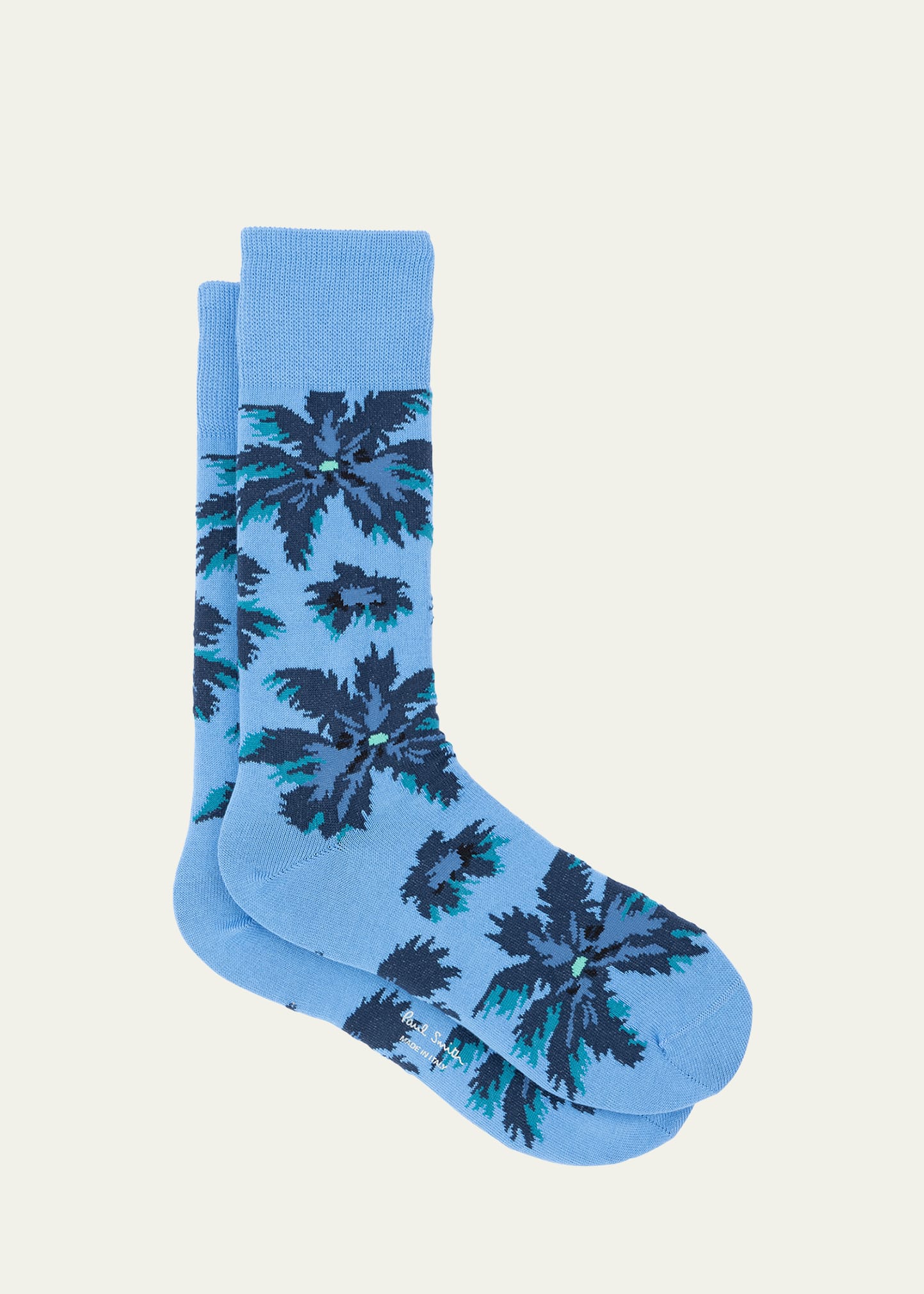 Shop Paul Smith Men's Palmera Socks In Turquoise