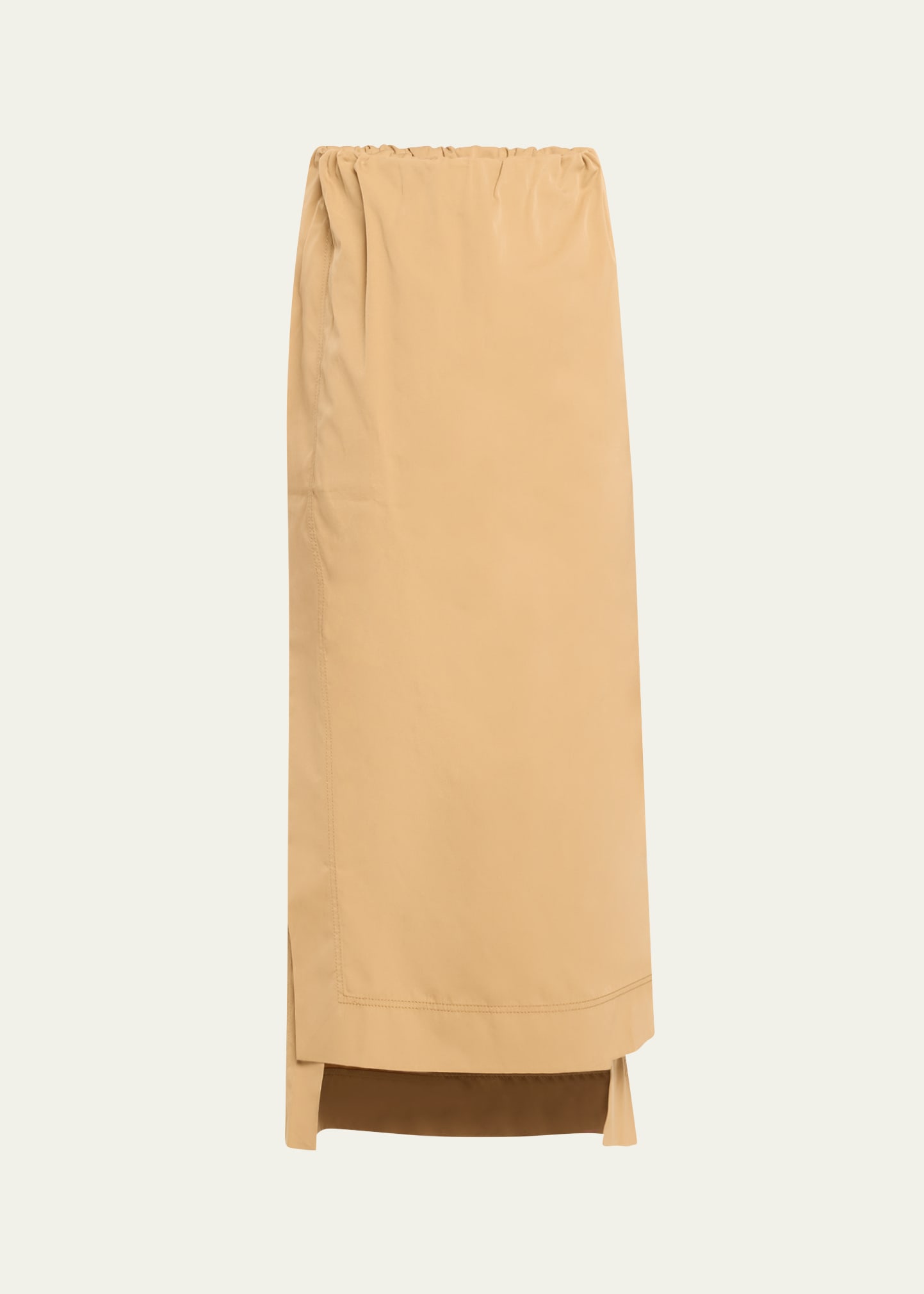 Shop Sasuphi Gilda Long High-low Skirt In 0800 Camel