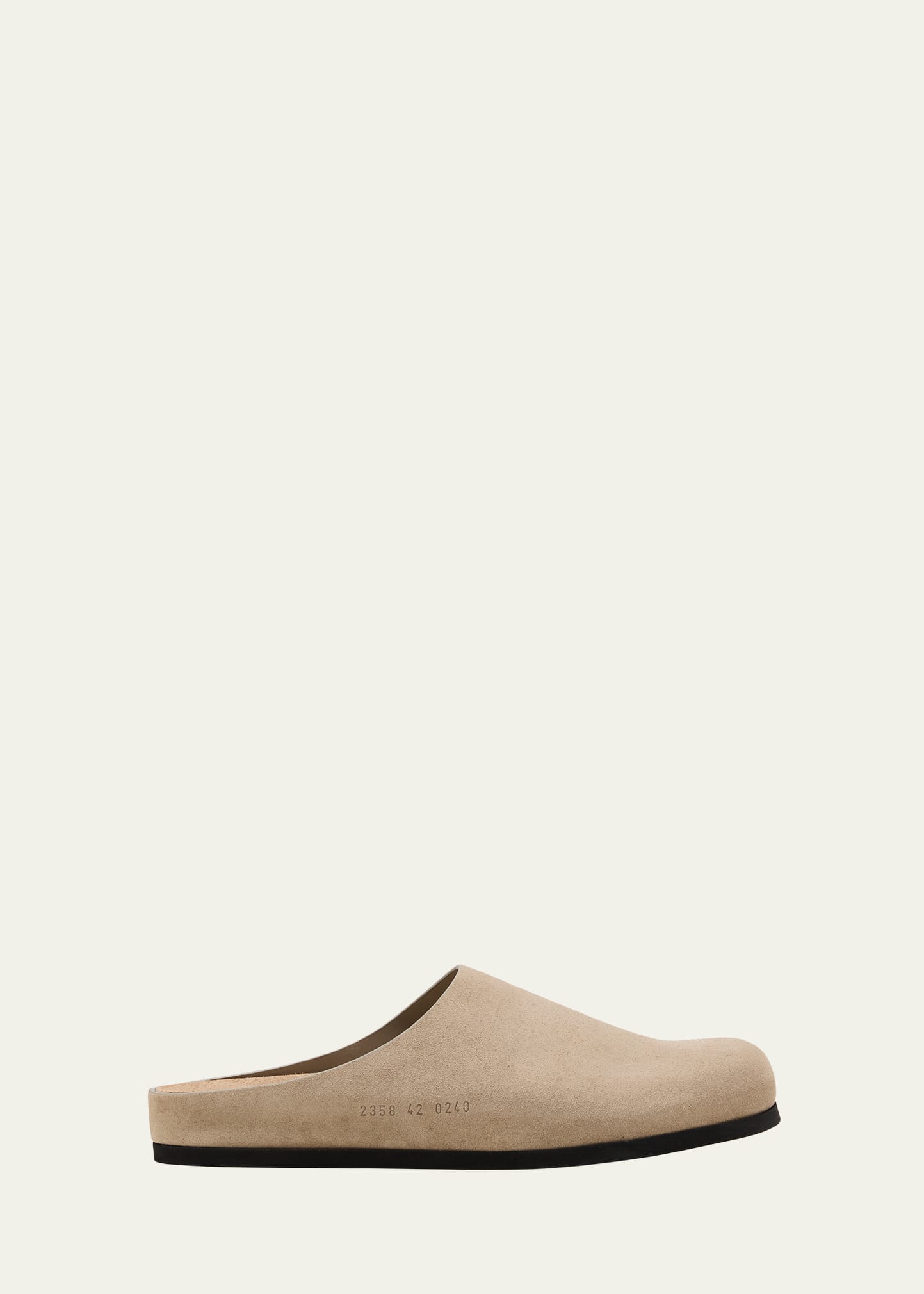 Common Projects Slip-on Suede Clogs In Taupe