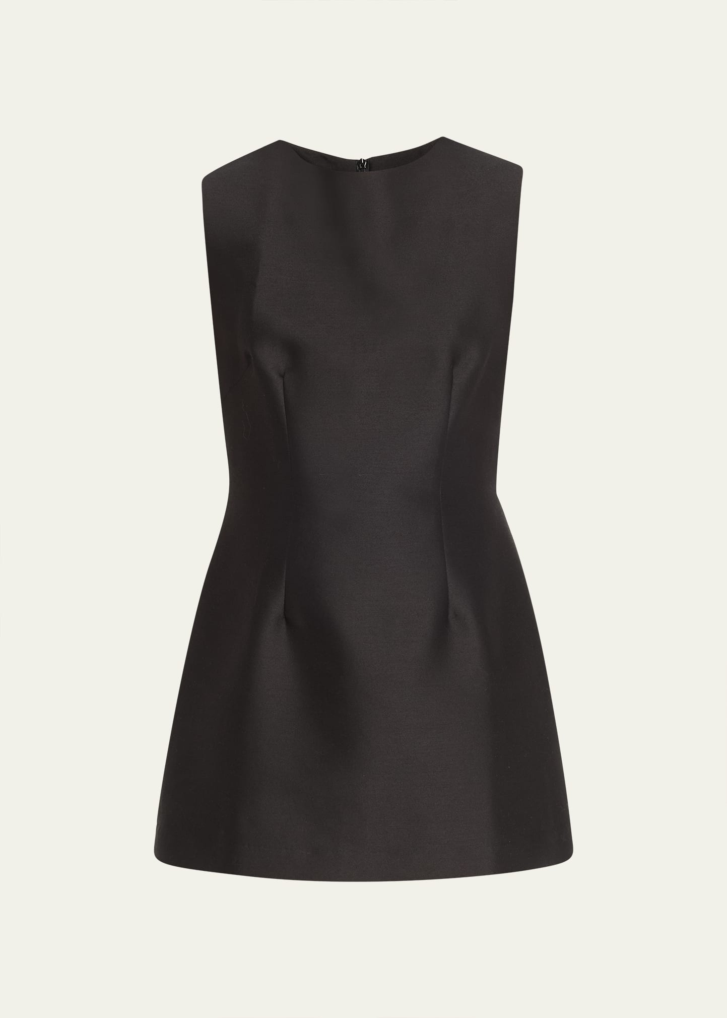 Beare Park Sleeveless Wool-silk Mini Dress In Black