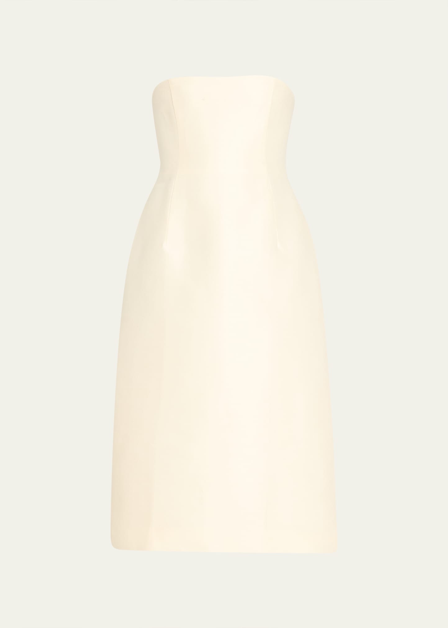 Beare Park Strapless Wool-silk Midi Dress In Ivory