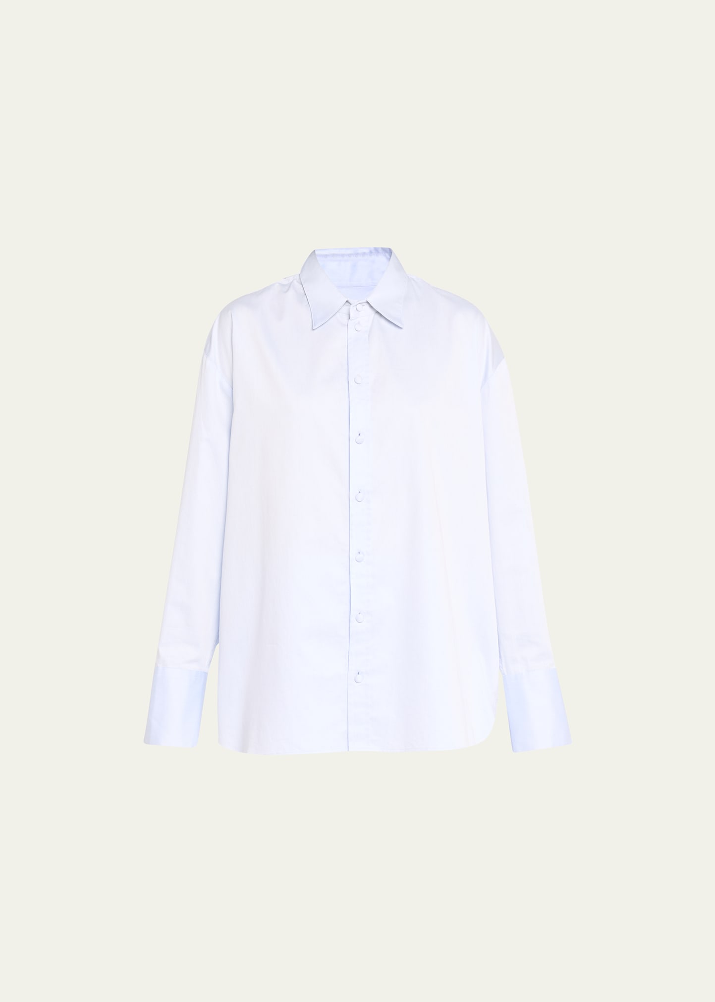 Beare Park Oversized Classic Button-front Shirt In Blue