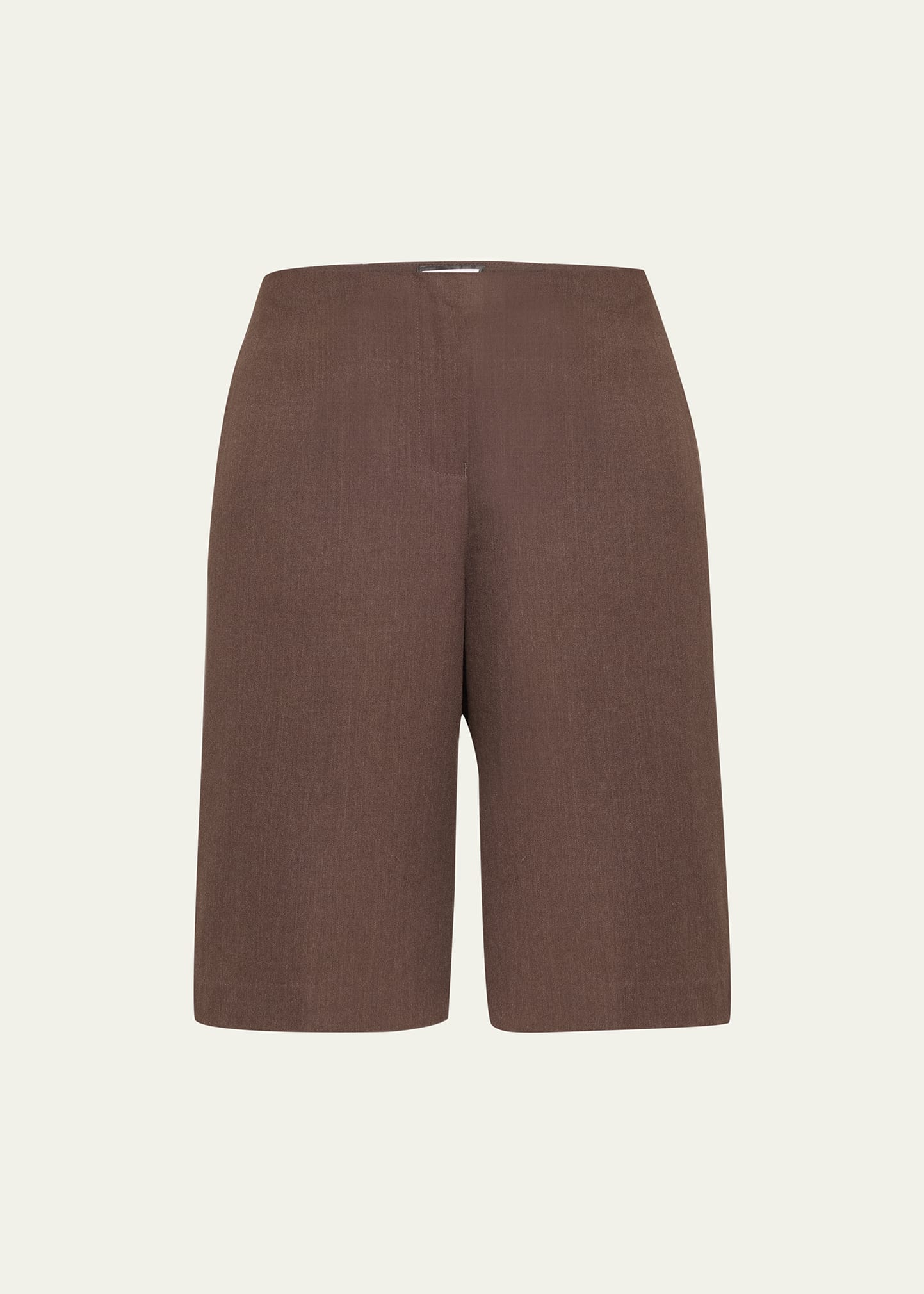 Shop Beare Park Tailored Wool Shorts In Chocolate