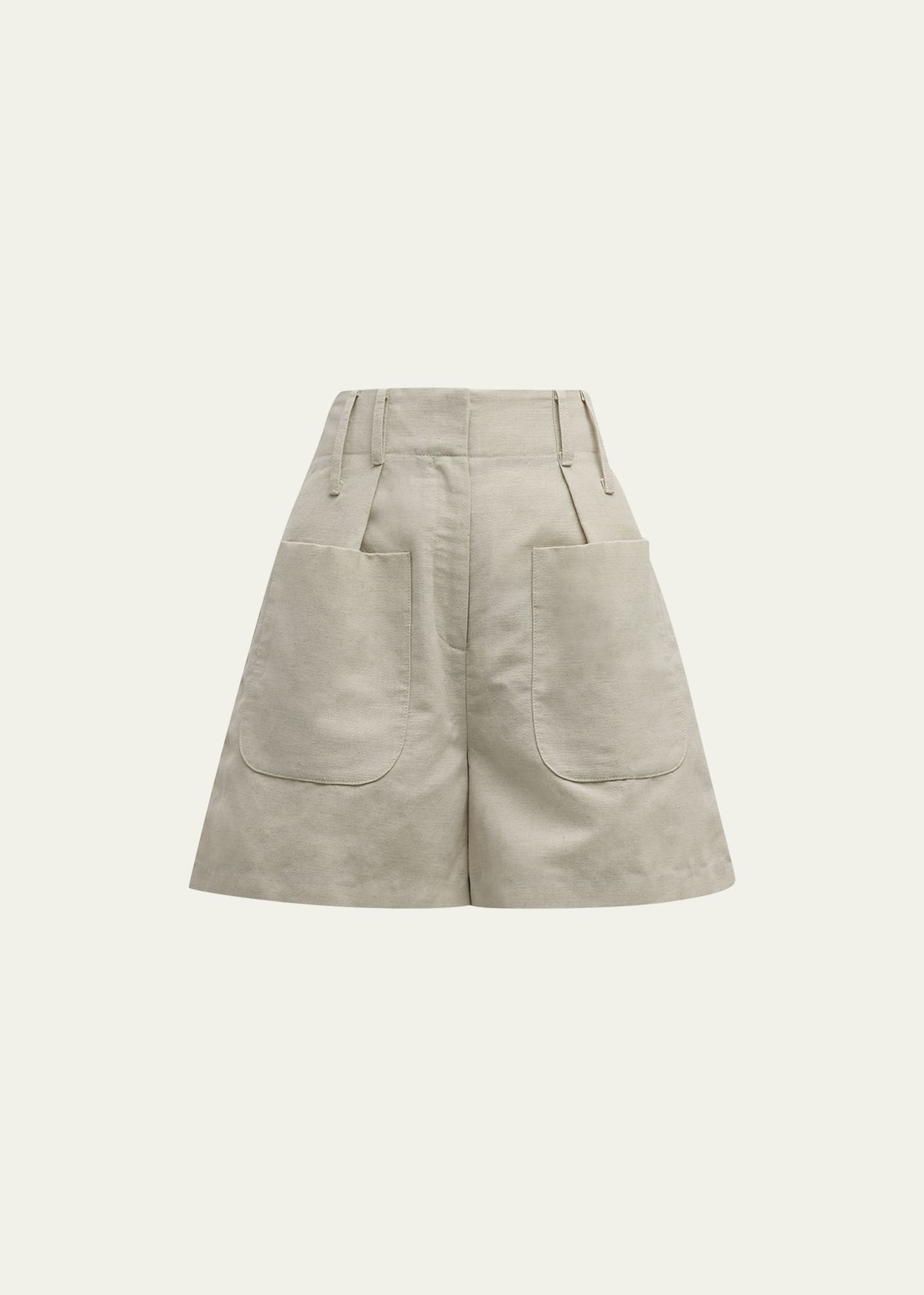 Shop Co Wool-blend Cargo Shorts In Clay