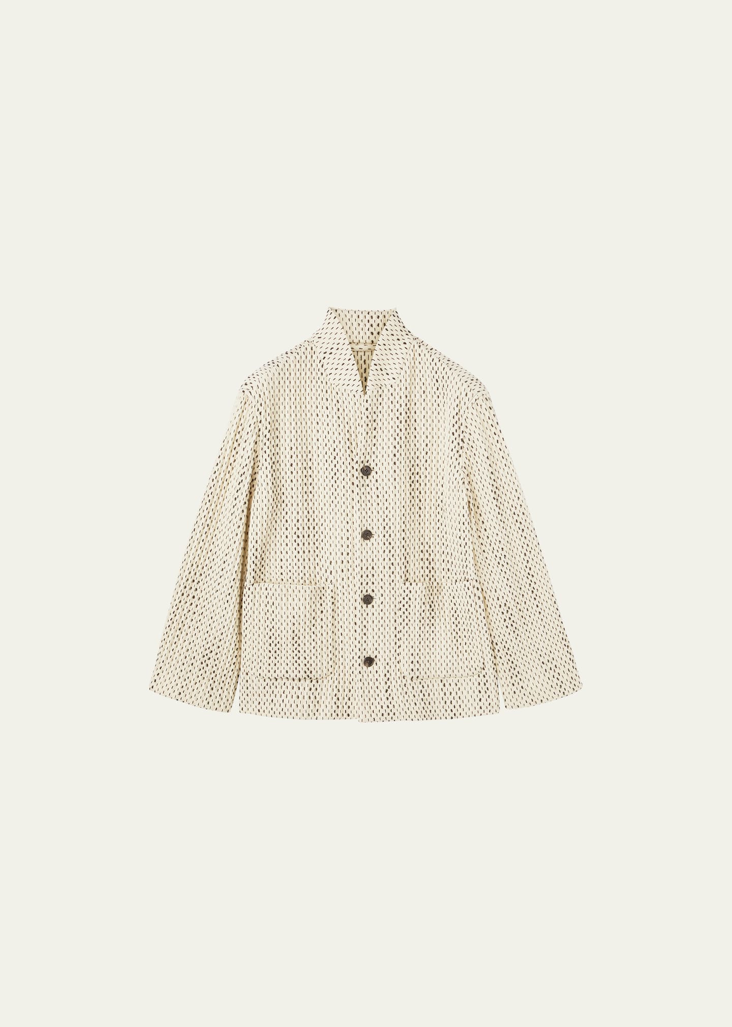 Loro Piana Joren Textured-knit Cotton-blend Jacket In F5qd Nougat Black
