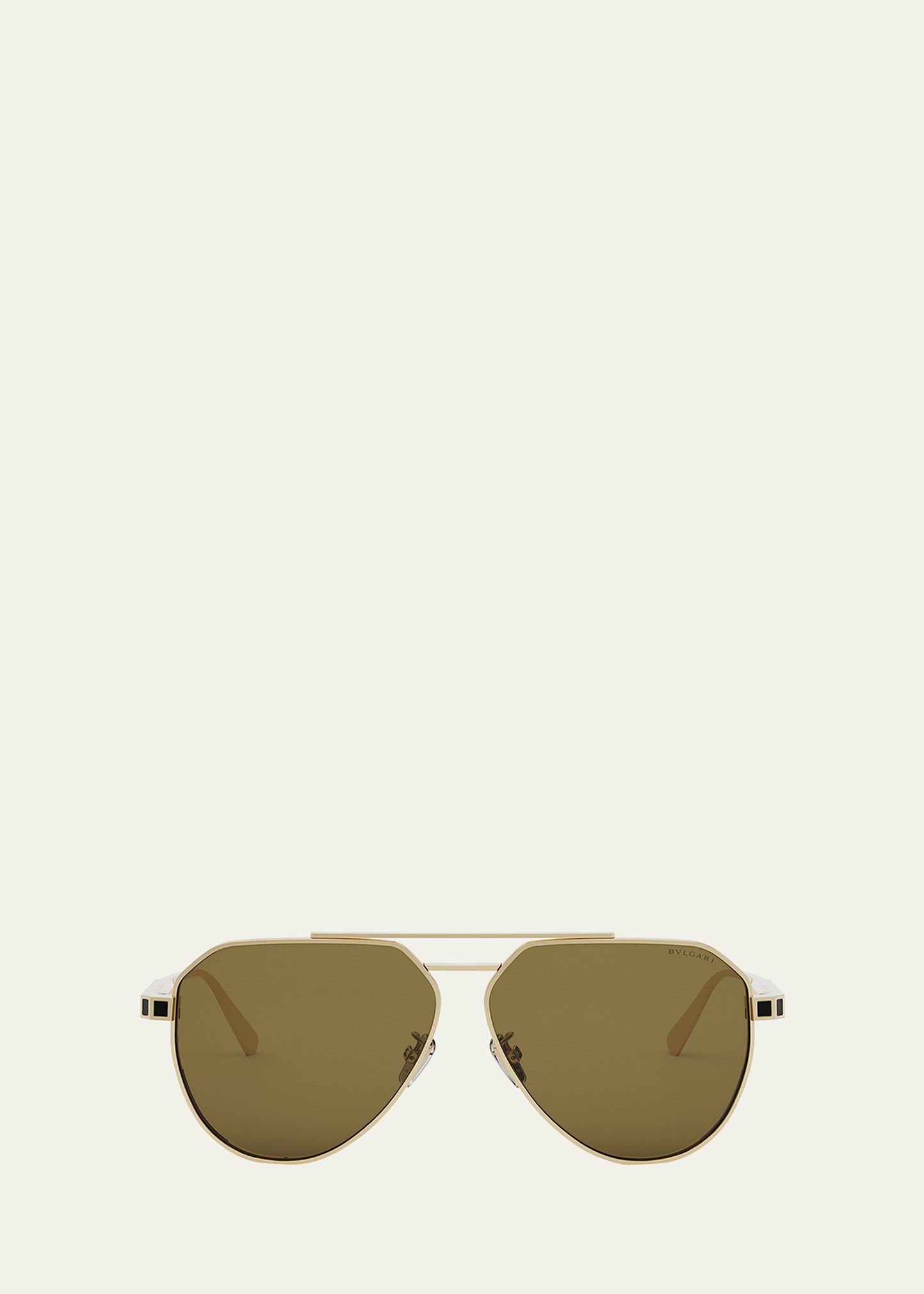 Shop Bvlgari Octo Pilot Sunglasses In Gold