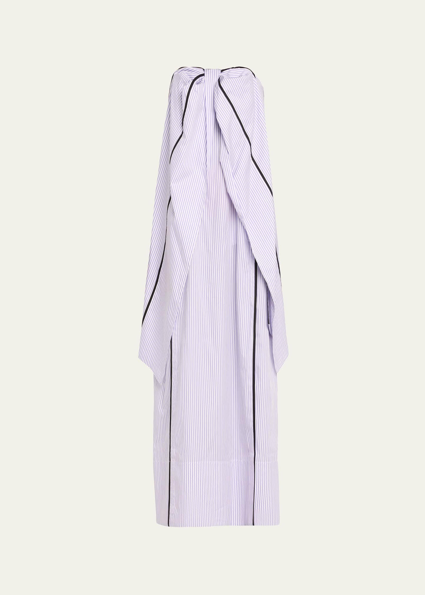 Shop Nackiyé Gelato Stripe Knotted Column Dress In Lavender Stripe
