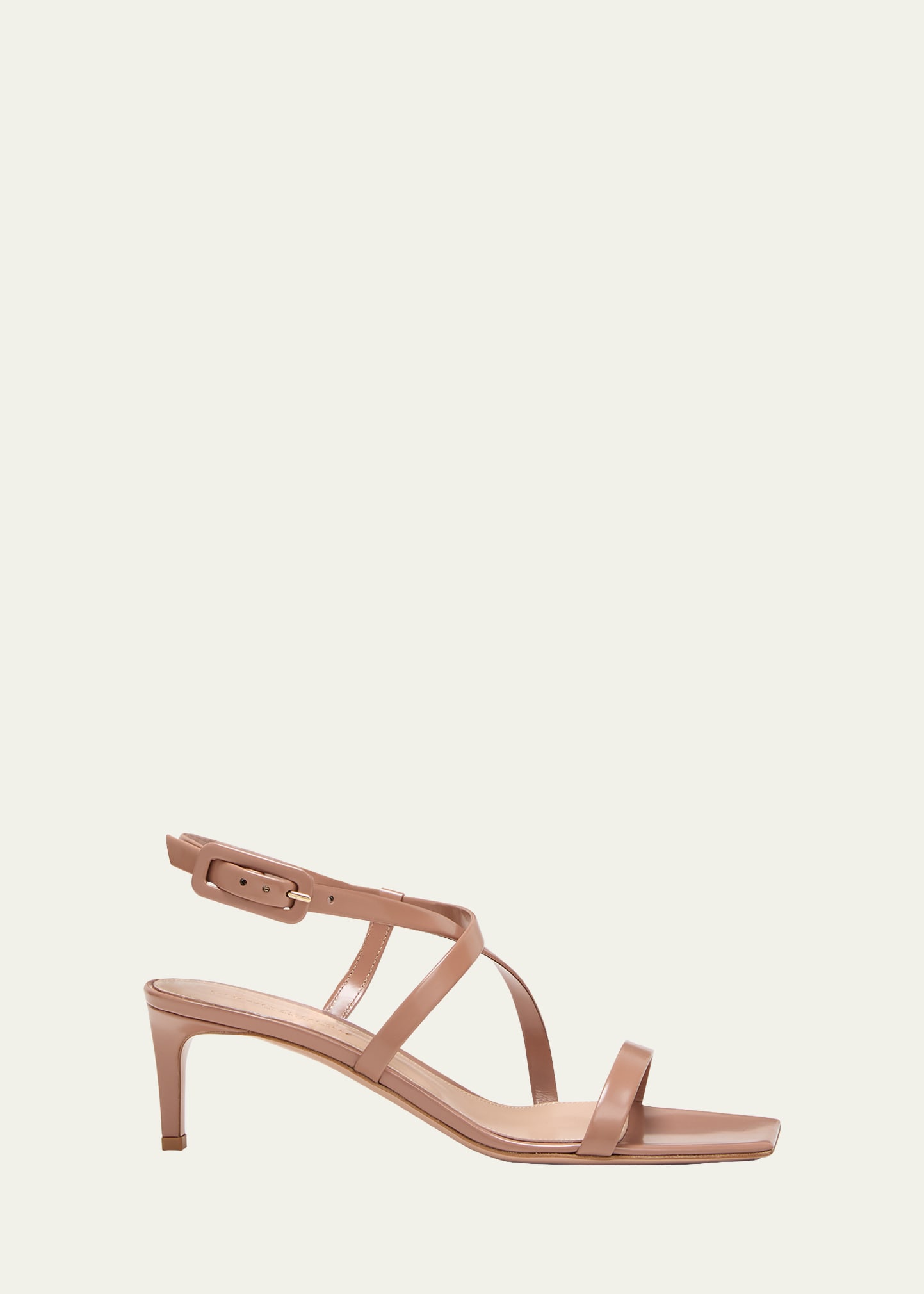 Gianvito Rossi Strappy Leather Ankle-strap Sandals In Praline