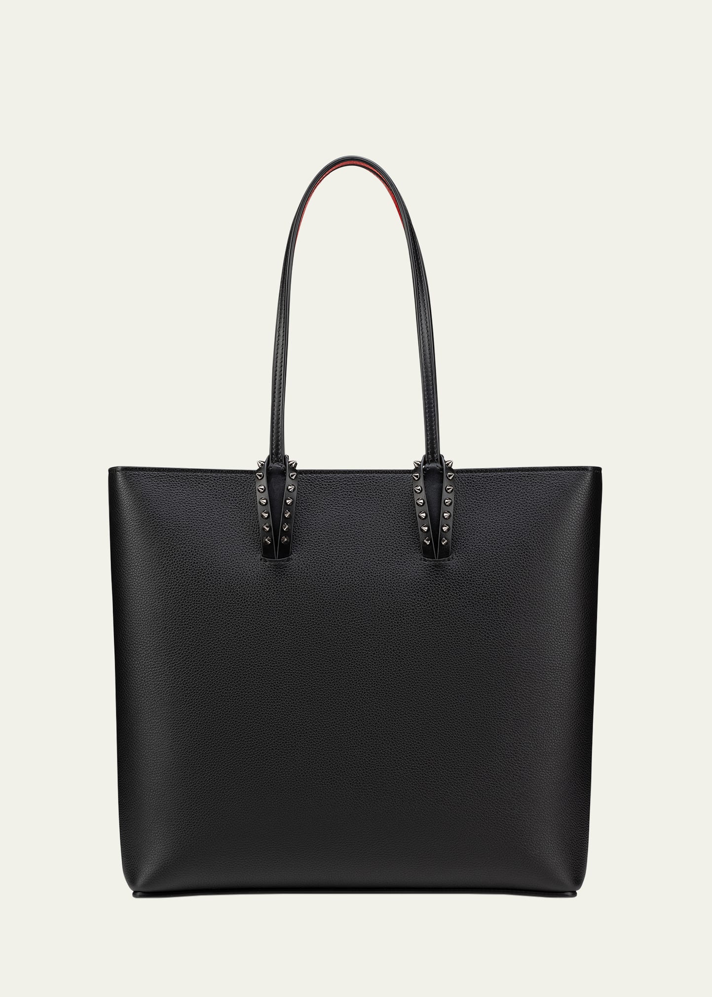 Shop Christian Louboutin Cabata Zipped Ns Tote In Leather In Black