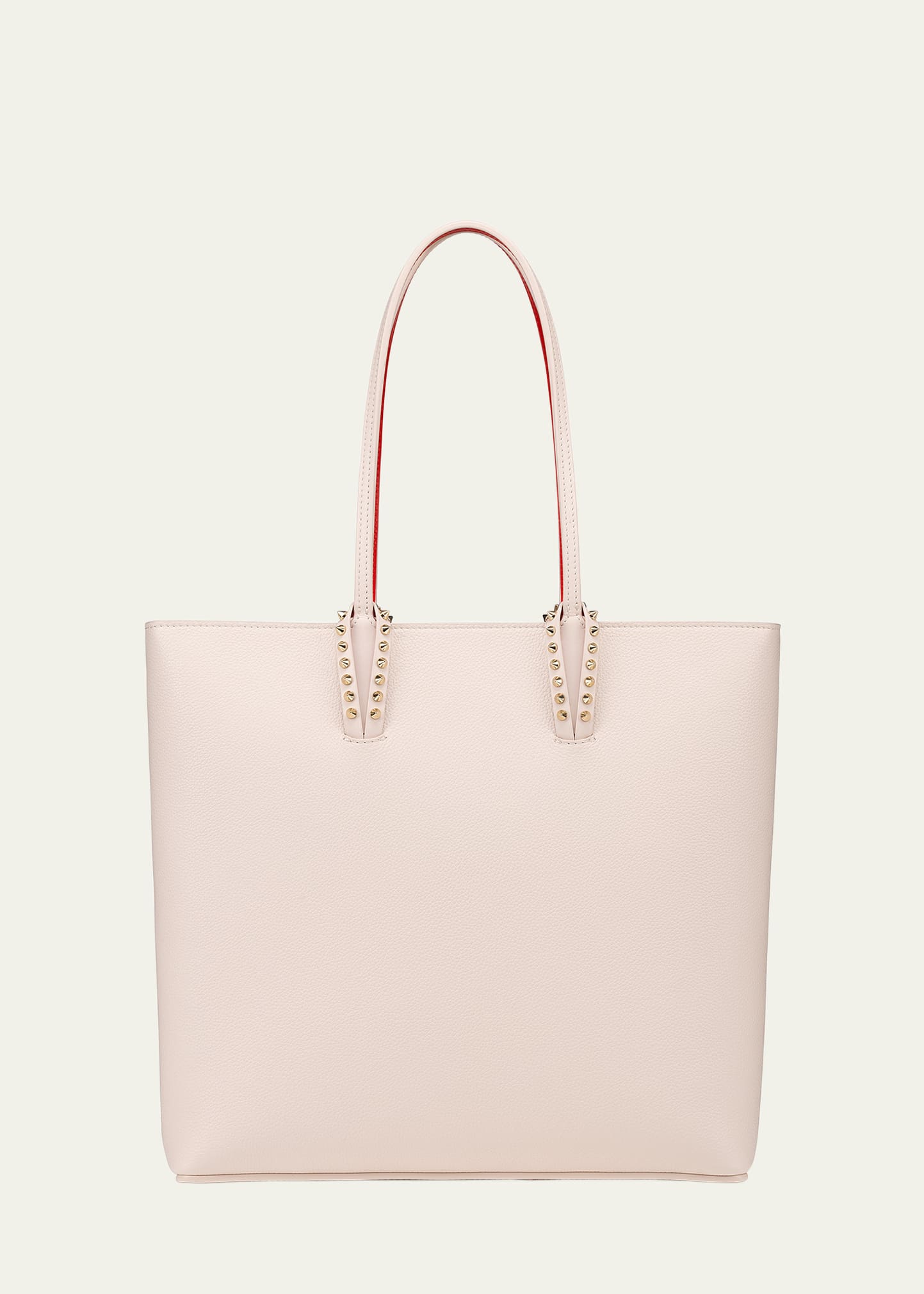 Shop Christian Louboutin Cabata Zipped Ns Tote In Leather In Leche