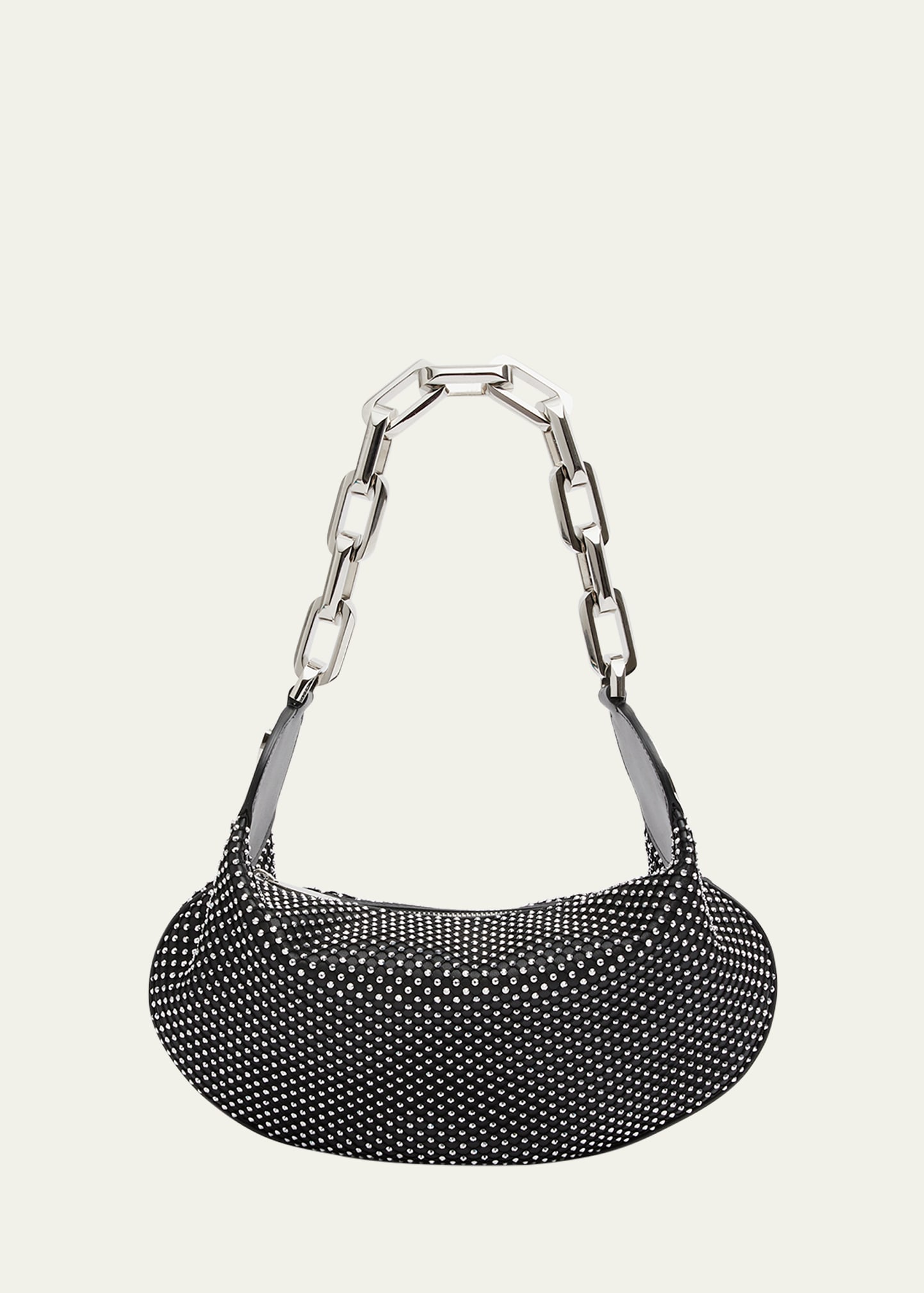 Le 54 Chain Shoulder Bag in Strass Netting Nappa