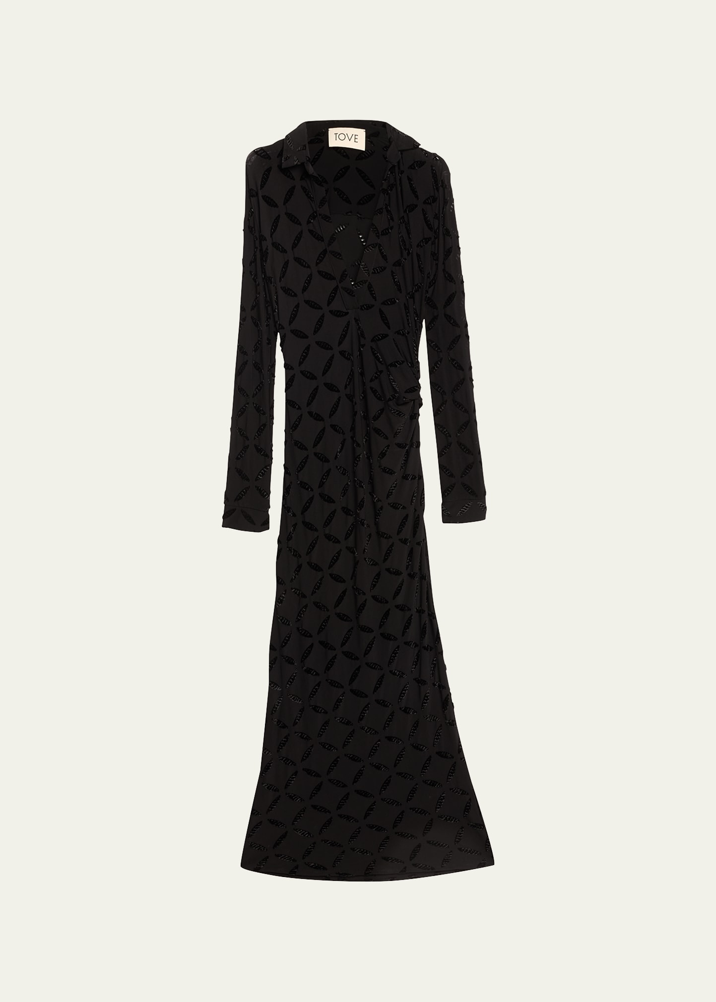 Anna Mary Long-Sleeve Maxi Dress