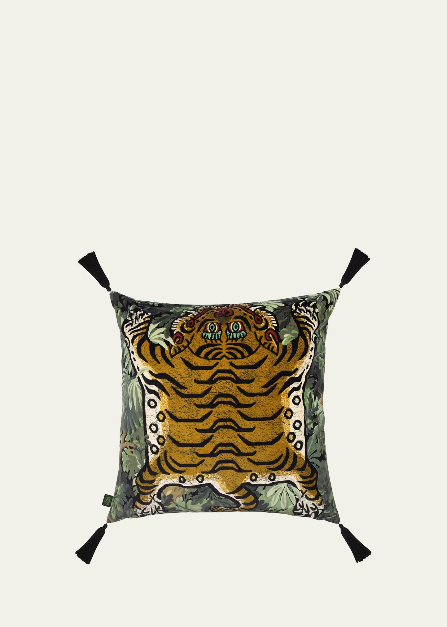 House Of Hackney Saber 24" Tassel Velvet Cushion, Foris In Multi
