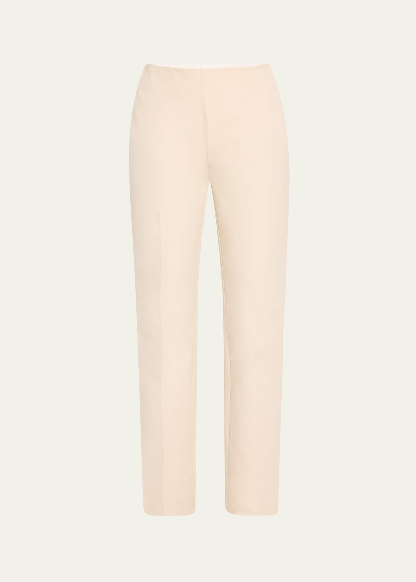 Lafayette 148 Stanton Tapered Stretch Cotton Ankle Pants In Pebble