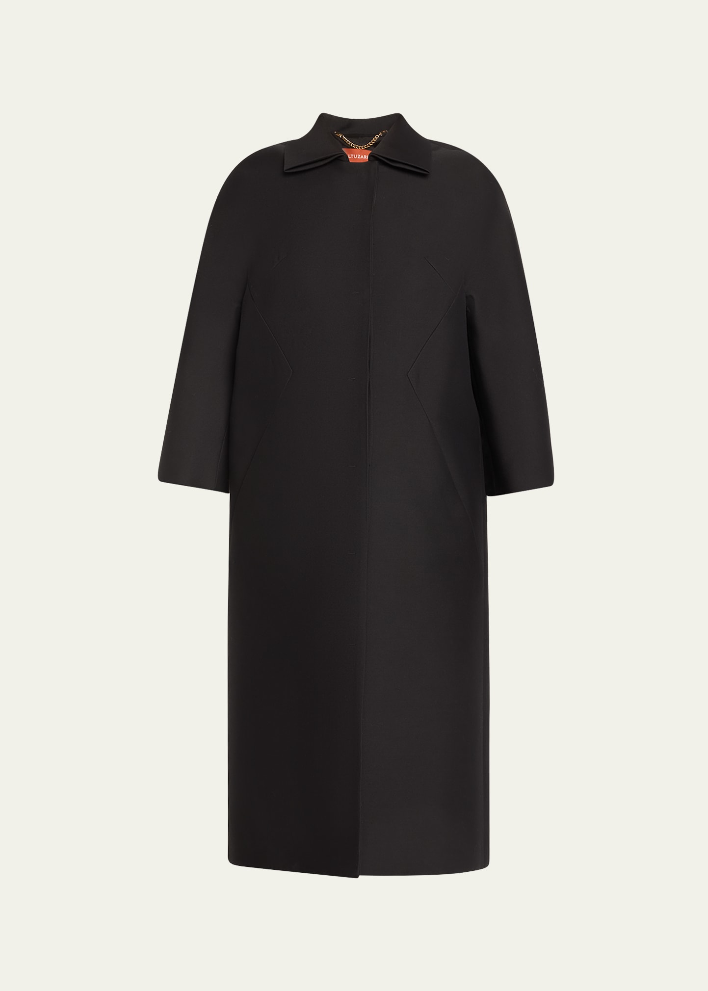Shop Altuzarra Adams Tailored Wool Coat In Black