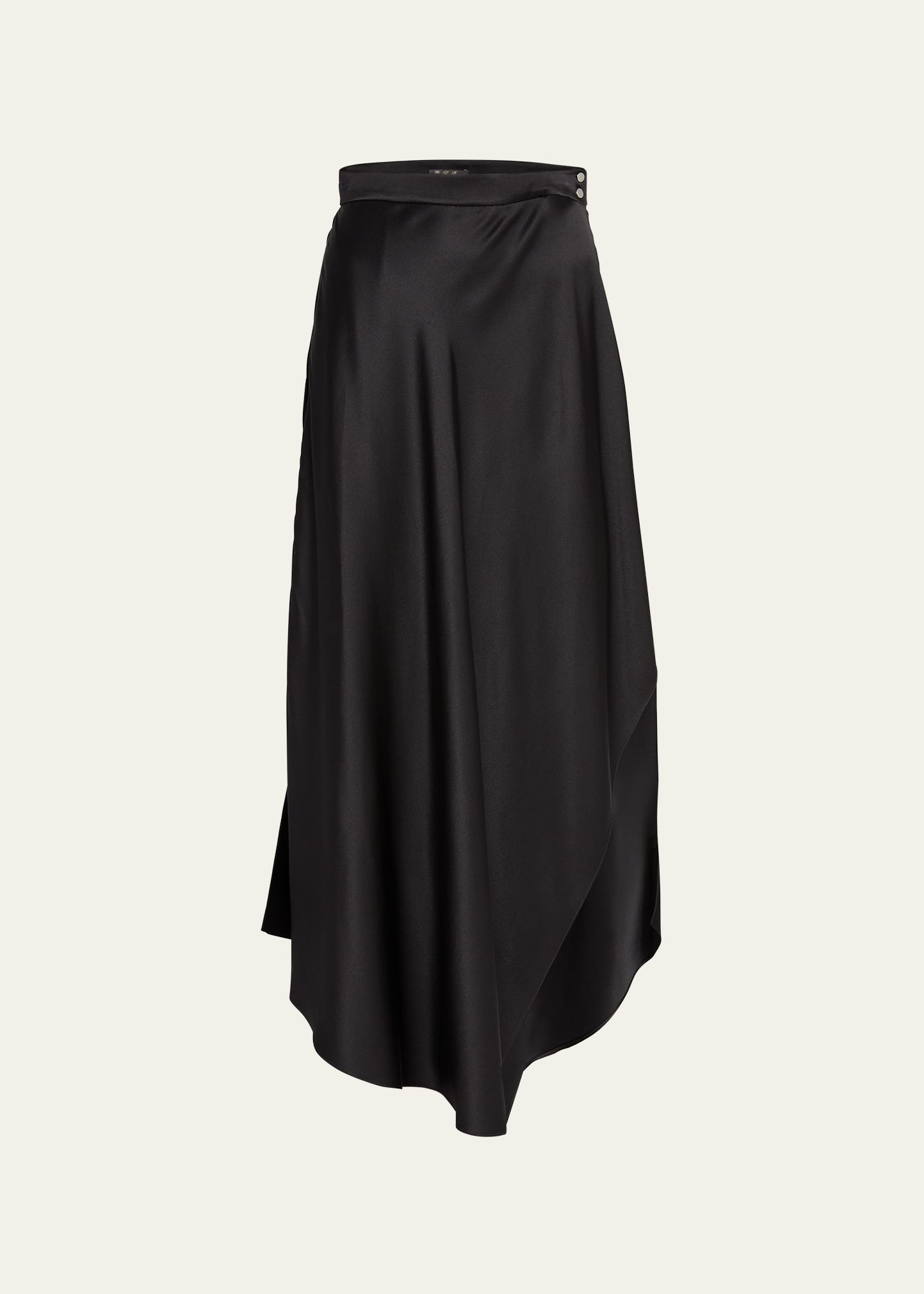Loro Piana Alin Asymmetric Silk Maxi Skirt In Black