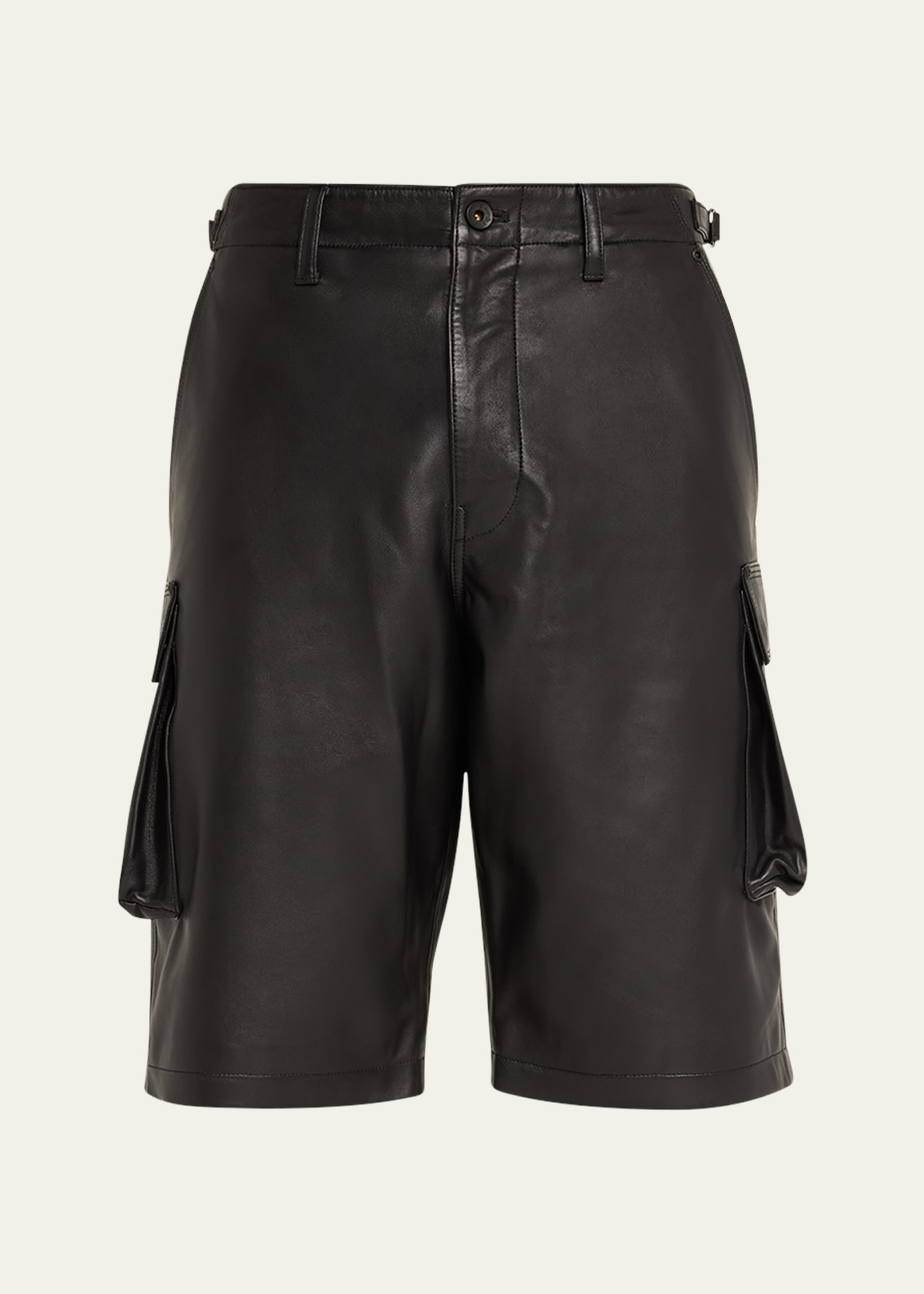 Shop Purple Men's Leather Cargo Shorts