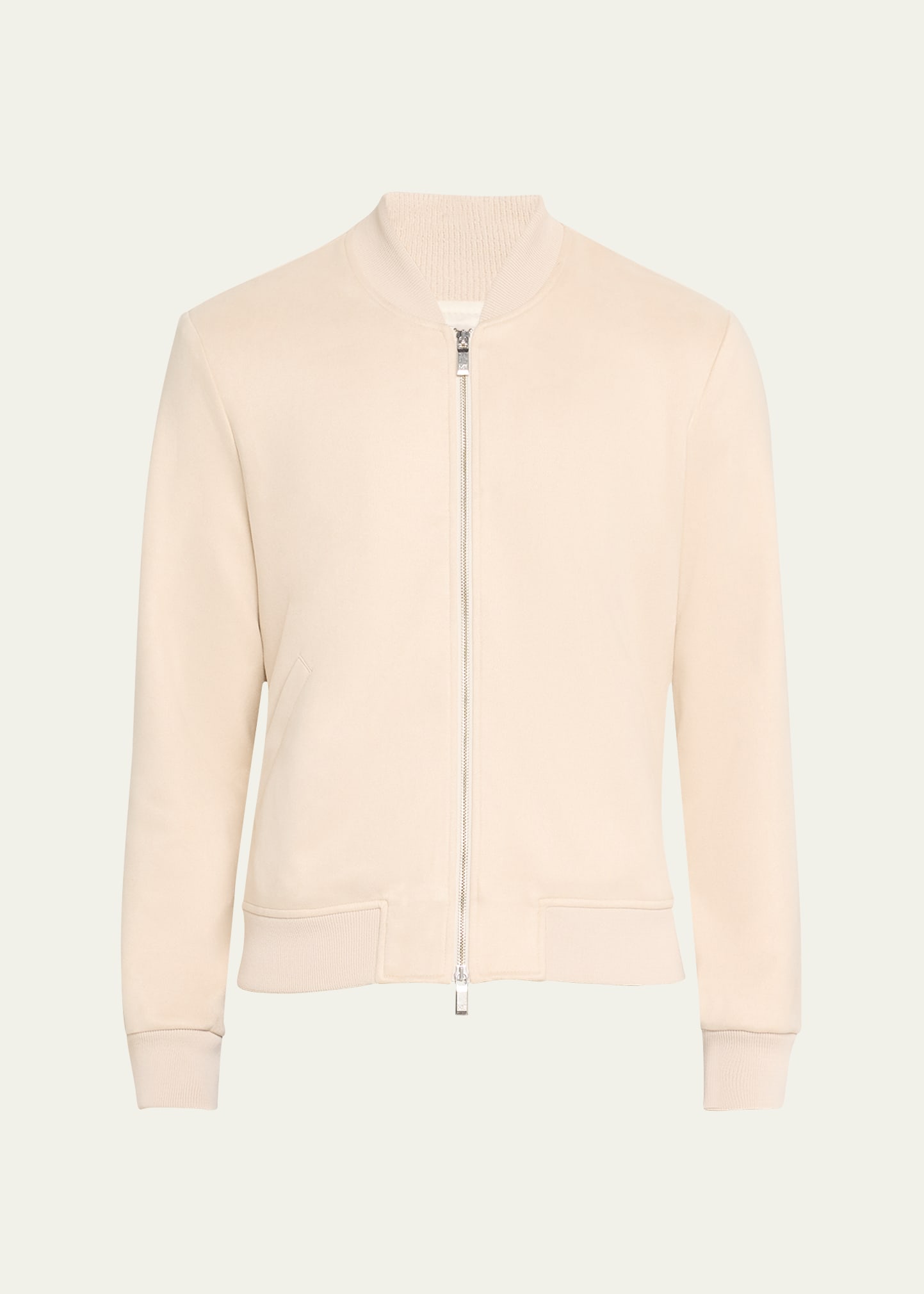 Monfrere Men's Maverick Bomber Jacket In Suede Taupe