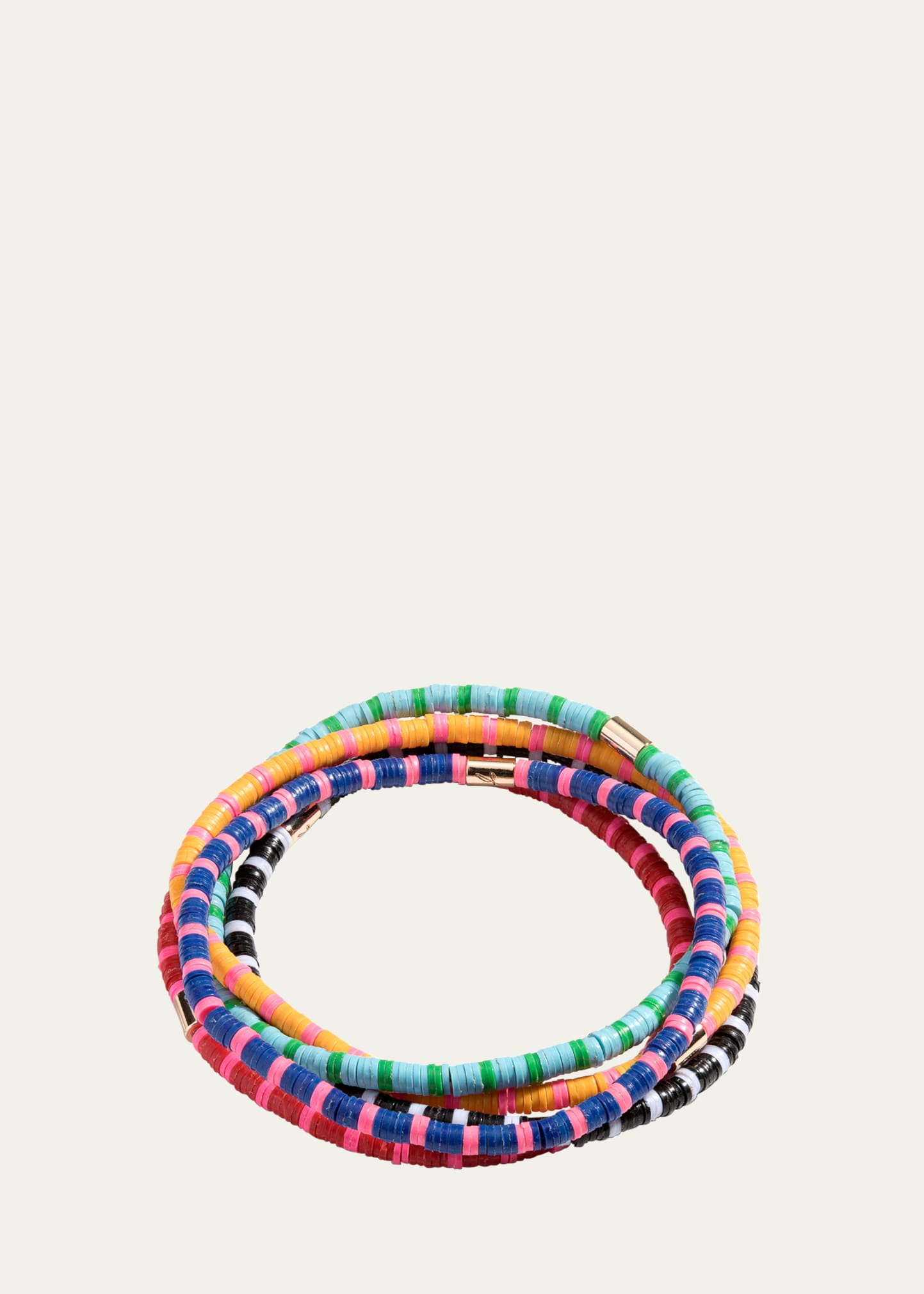 Heishi Bead Bracelets, Set of 5