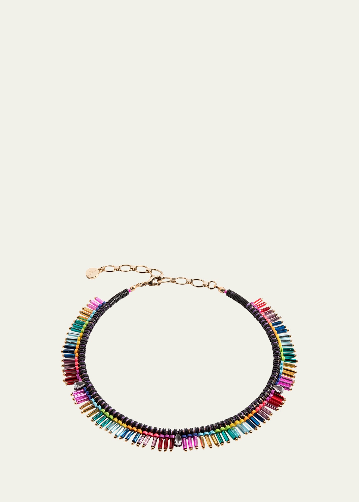 On The Fringe Necklace in Lite Brite