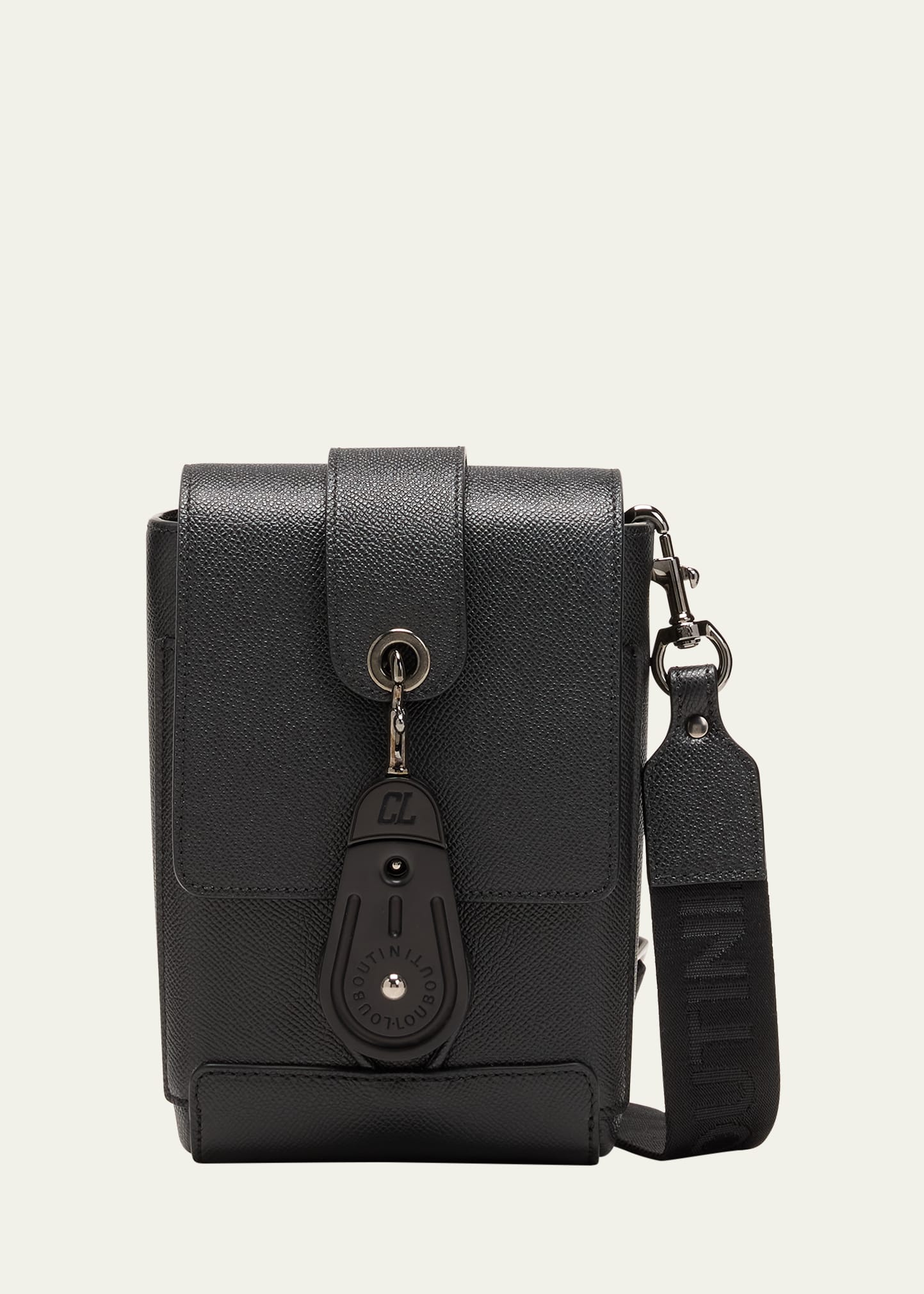 Men's Groovy North-South Leather Crossbody Bag