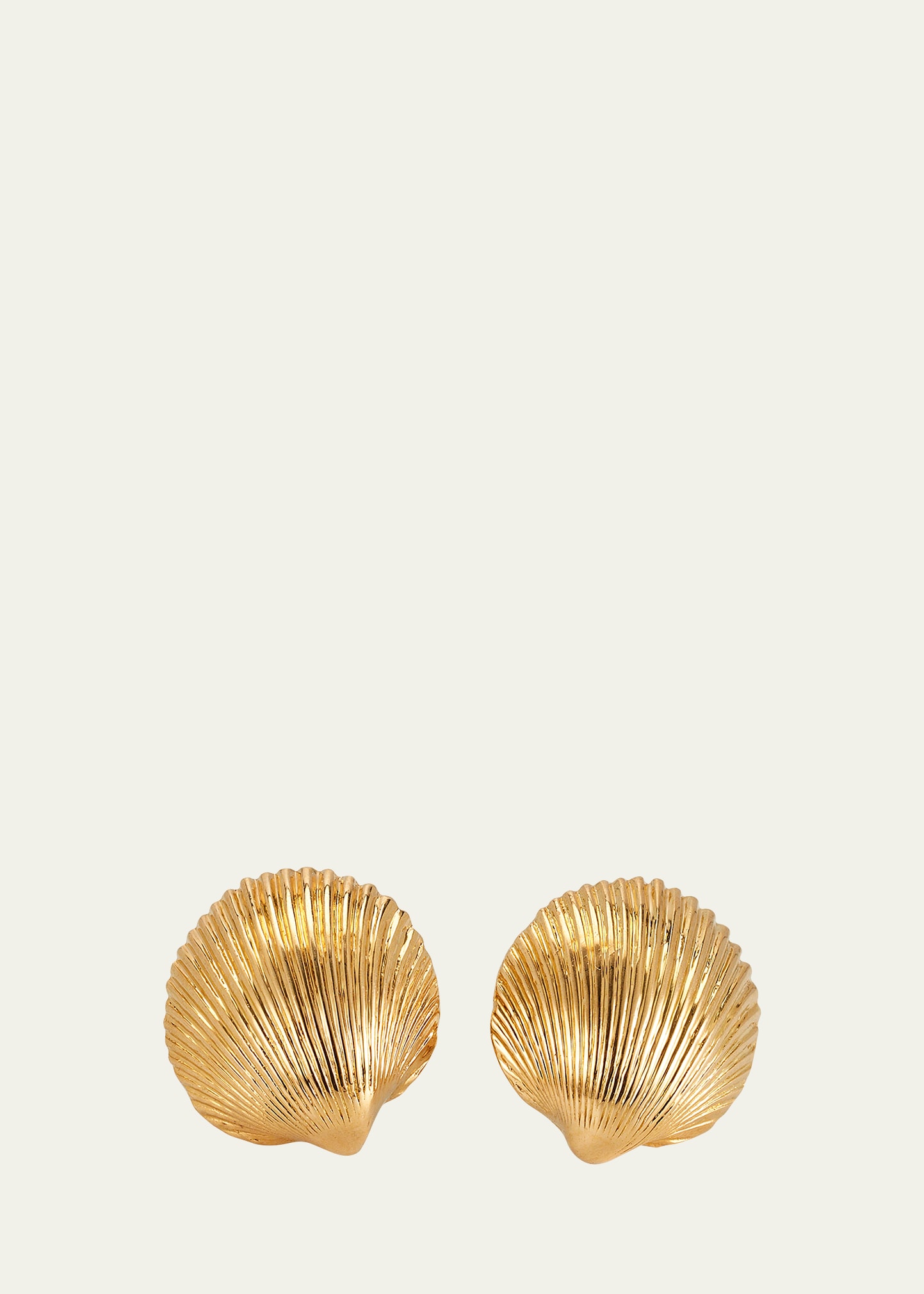 Cadar 18k Yellow Gold Small Shell Stud Earrings
