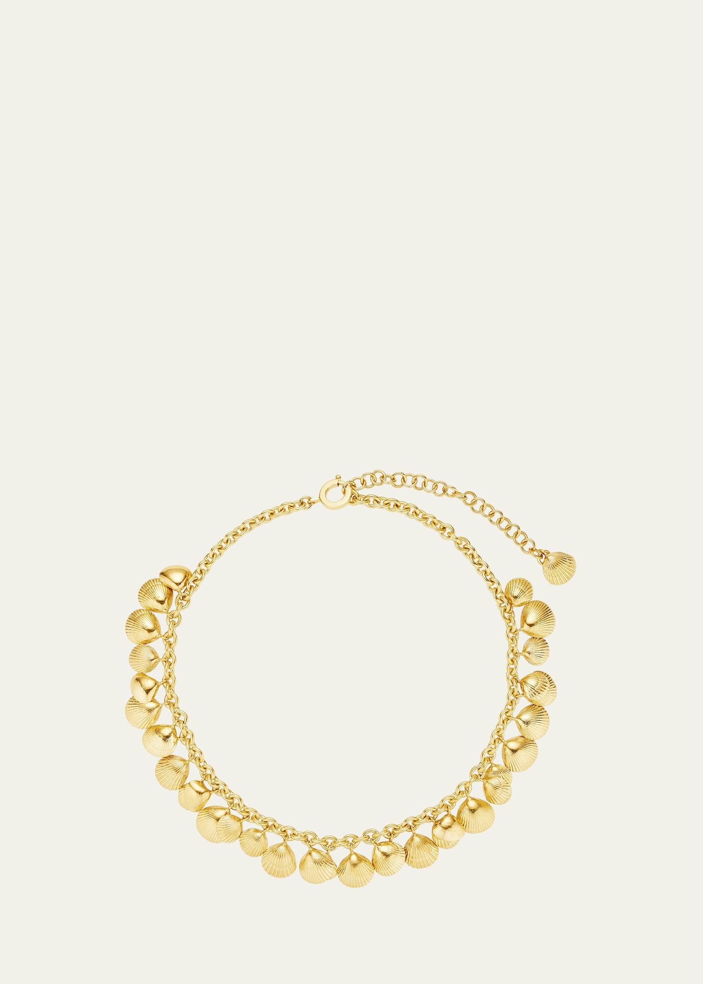 Cadar 18k Yellow Gold Shell Charm Choker Necklace