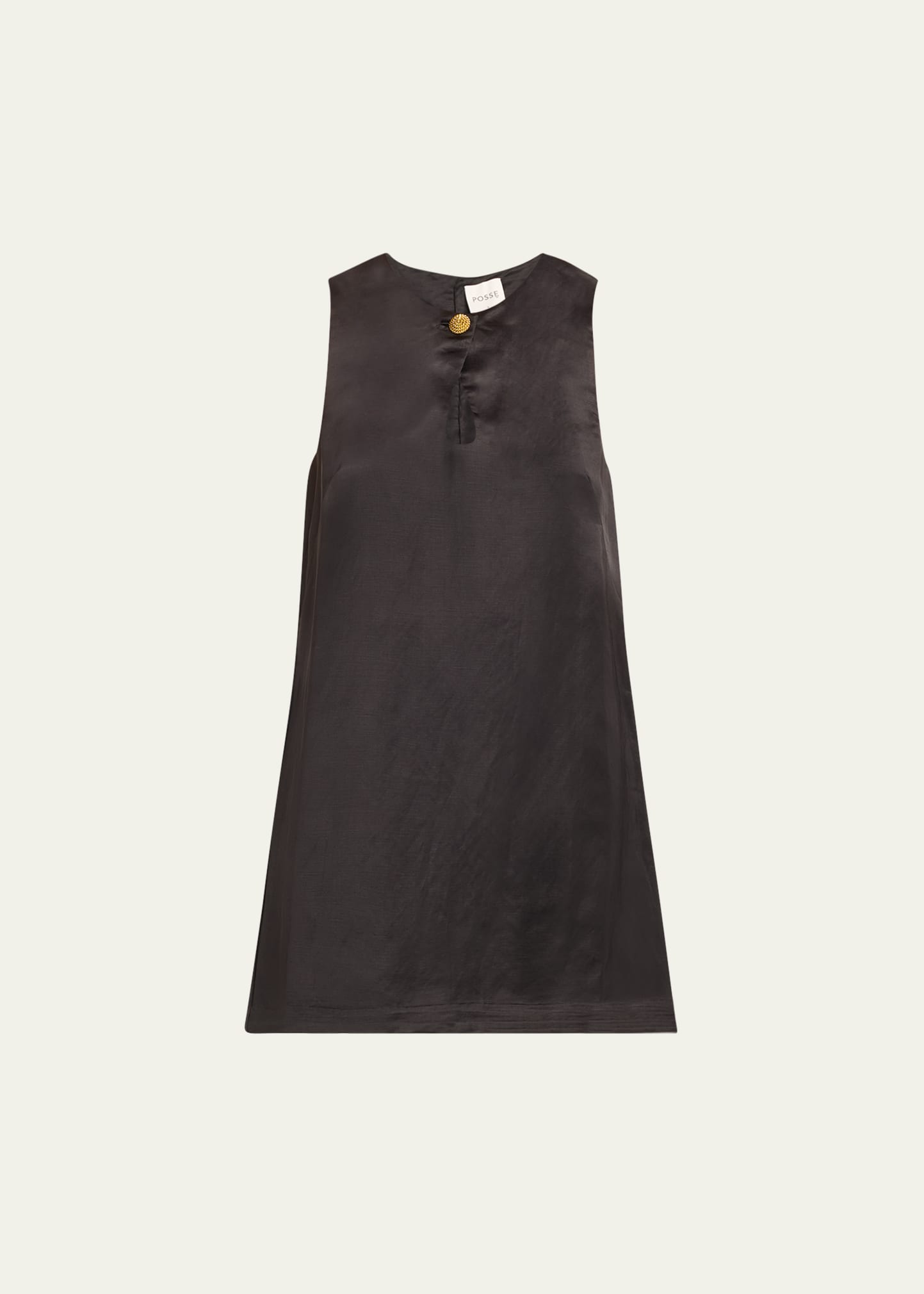 Posse Gigi Sleeveless A-line Mini Dress In Black