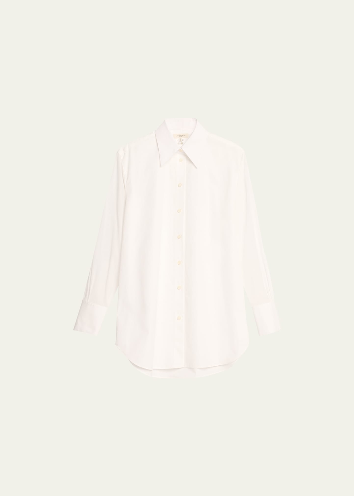 Oversized Button-Down Cotton Poplin Shirt
