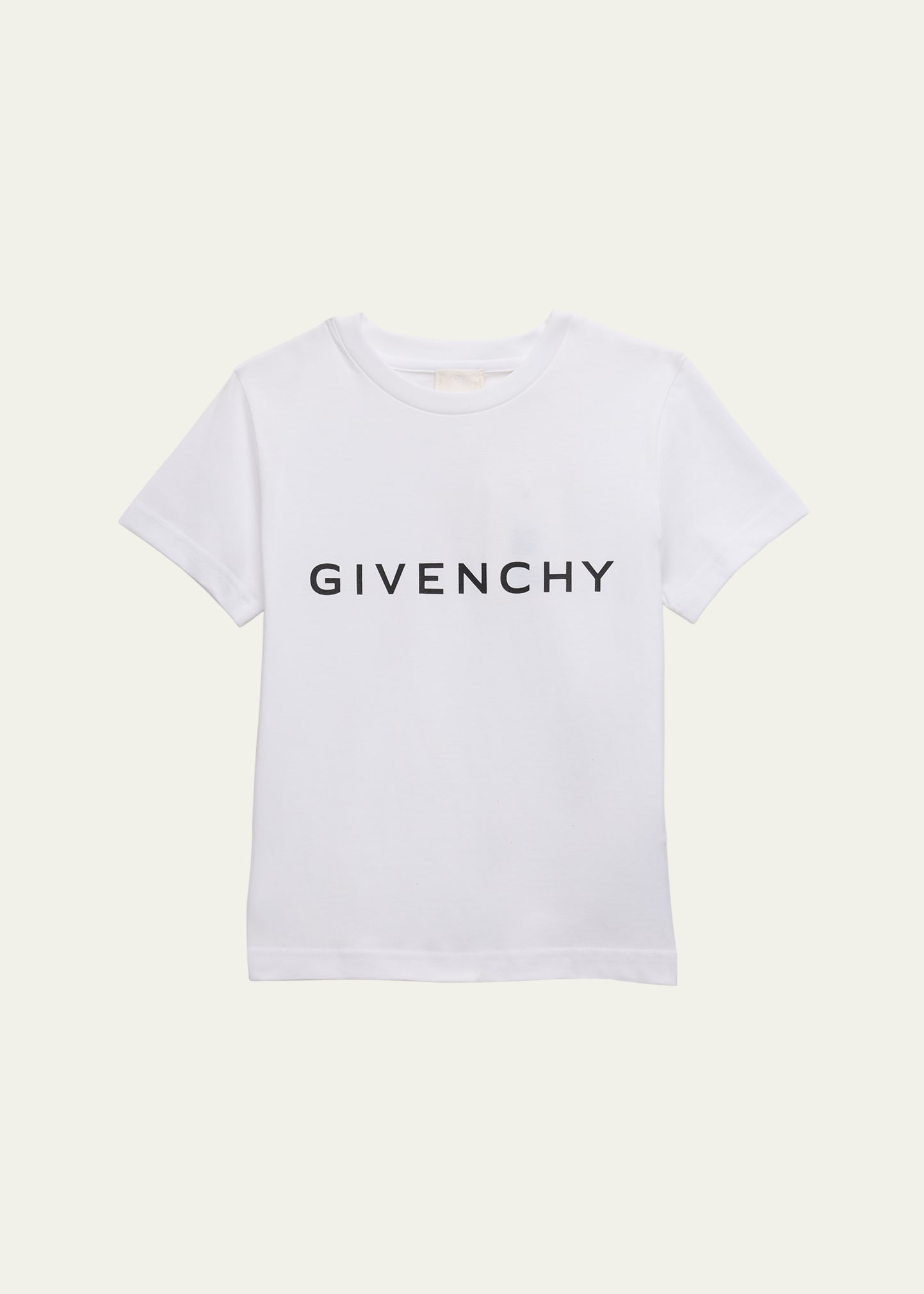 Givenchy Kids' Boy's Logo-print Short-sleeve Cotton Jersey T-shirt In White