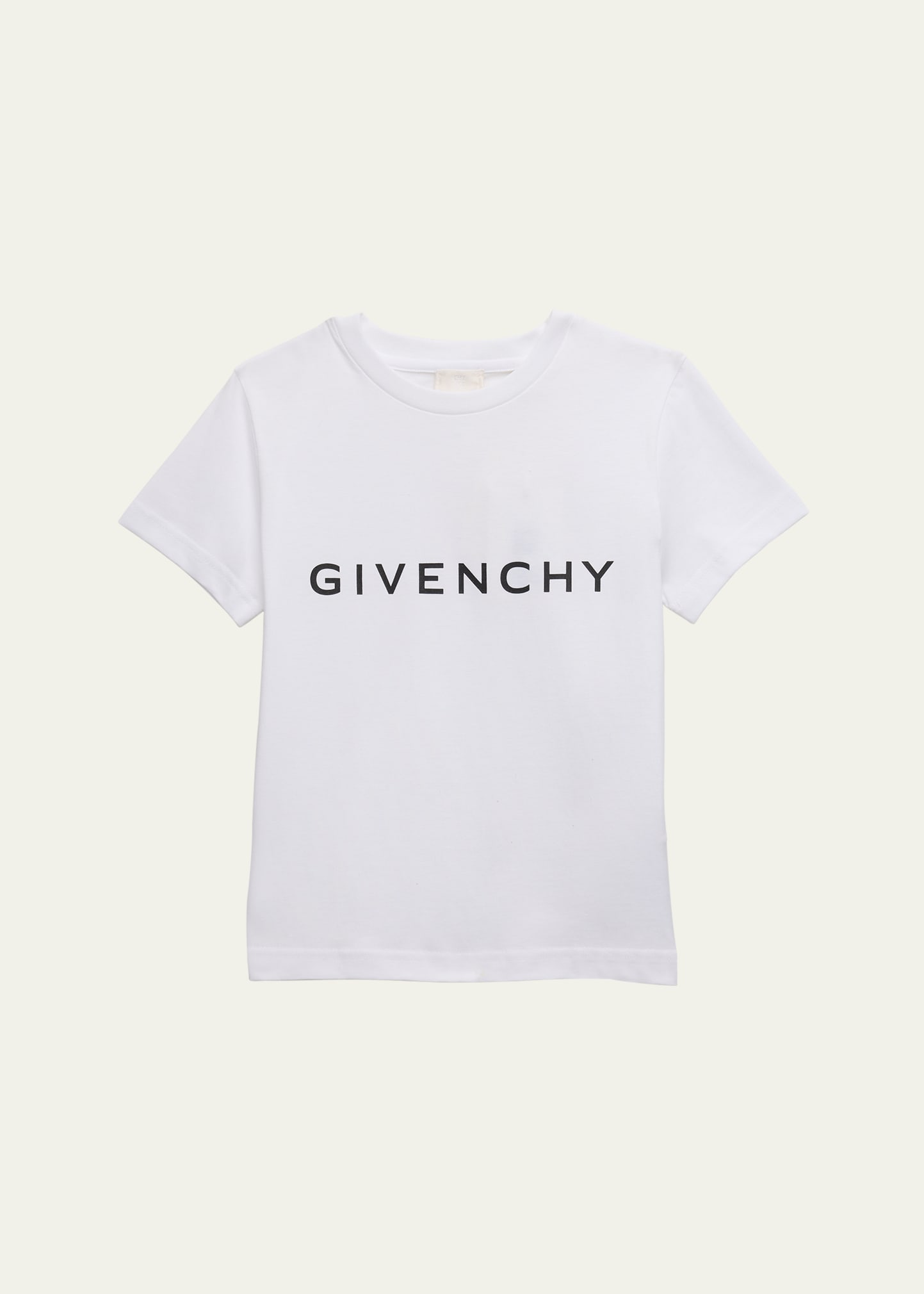 Givenchy White Crewneck T-shirt With Printed Logo In Cotton Boy In White