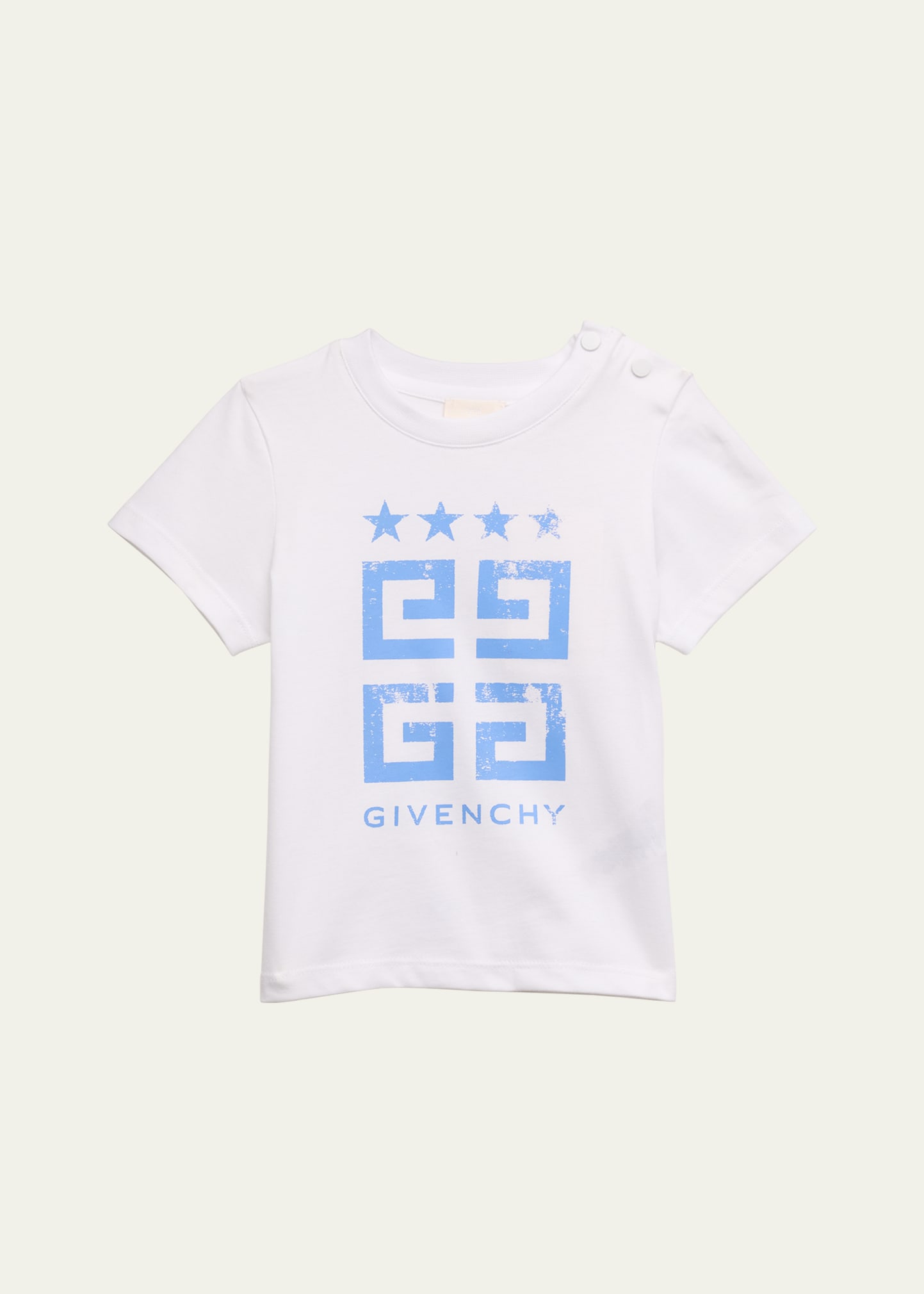 Shop Givenchy Boy's 4g Logo-printed Short-sleeve T-shirt In White