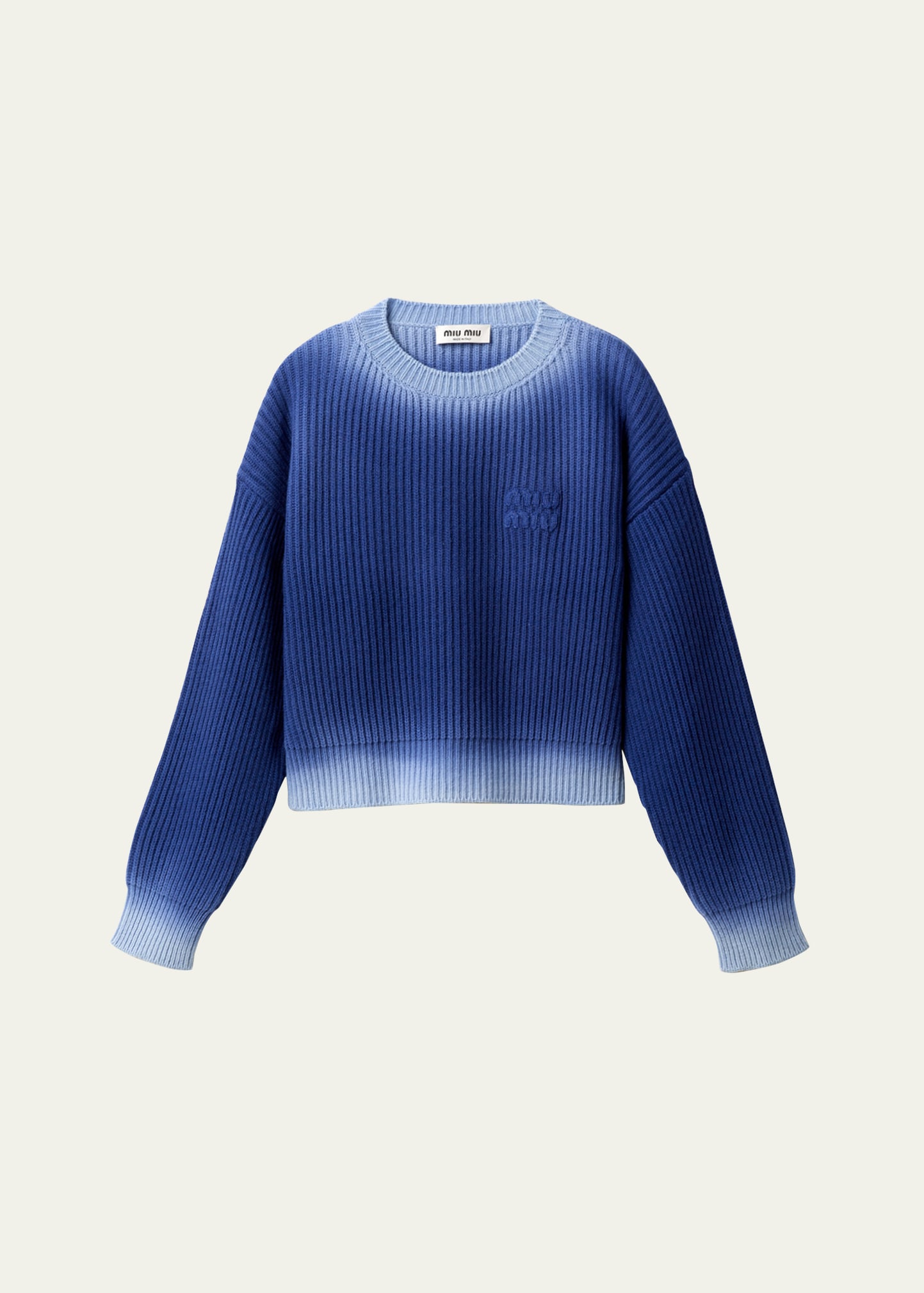 Miu Miu Wool Sweater In Indigo Blue