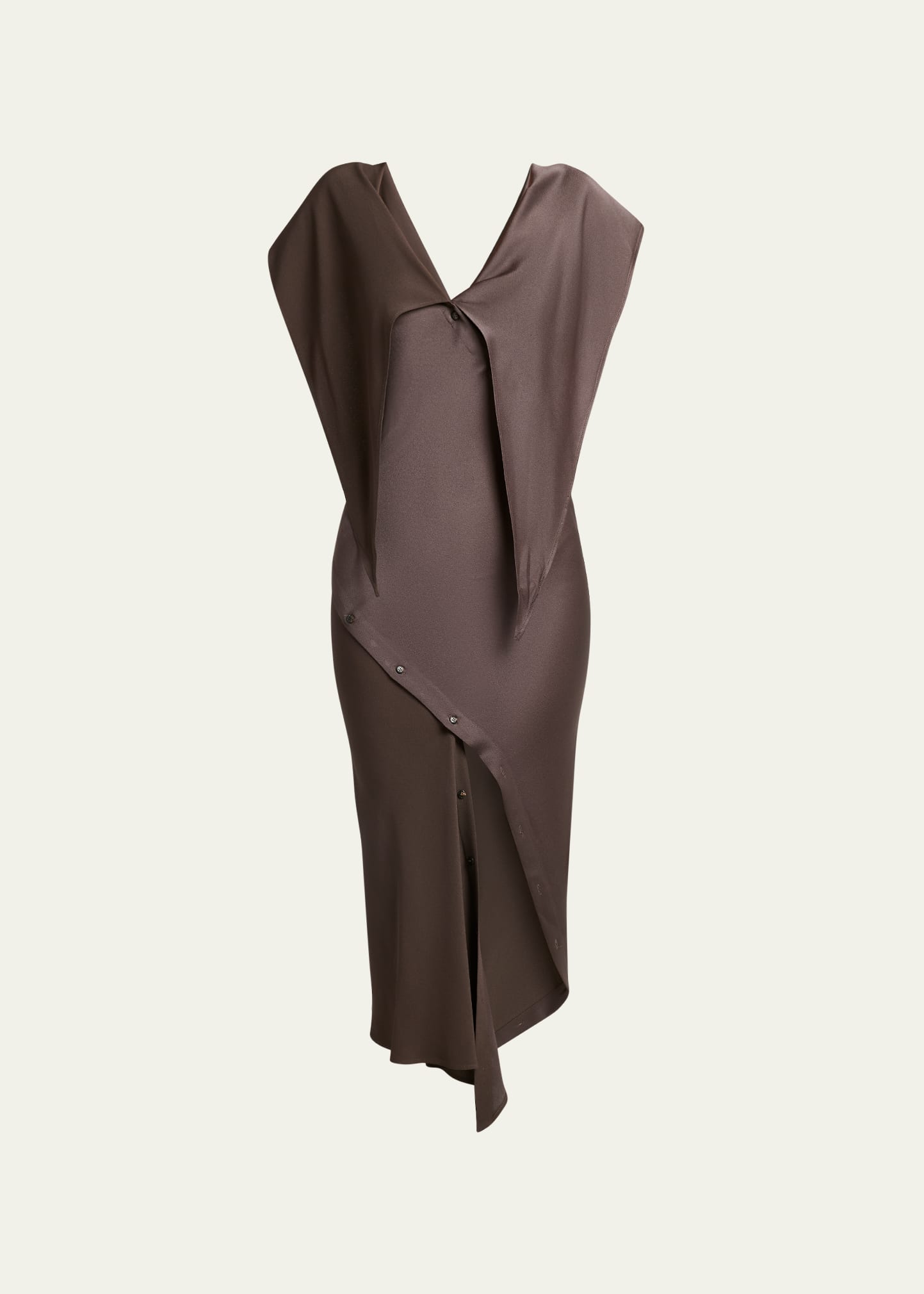 Shop Setchu Origami Midi Dress 3 In Brown