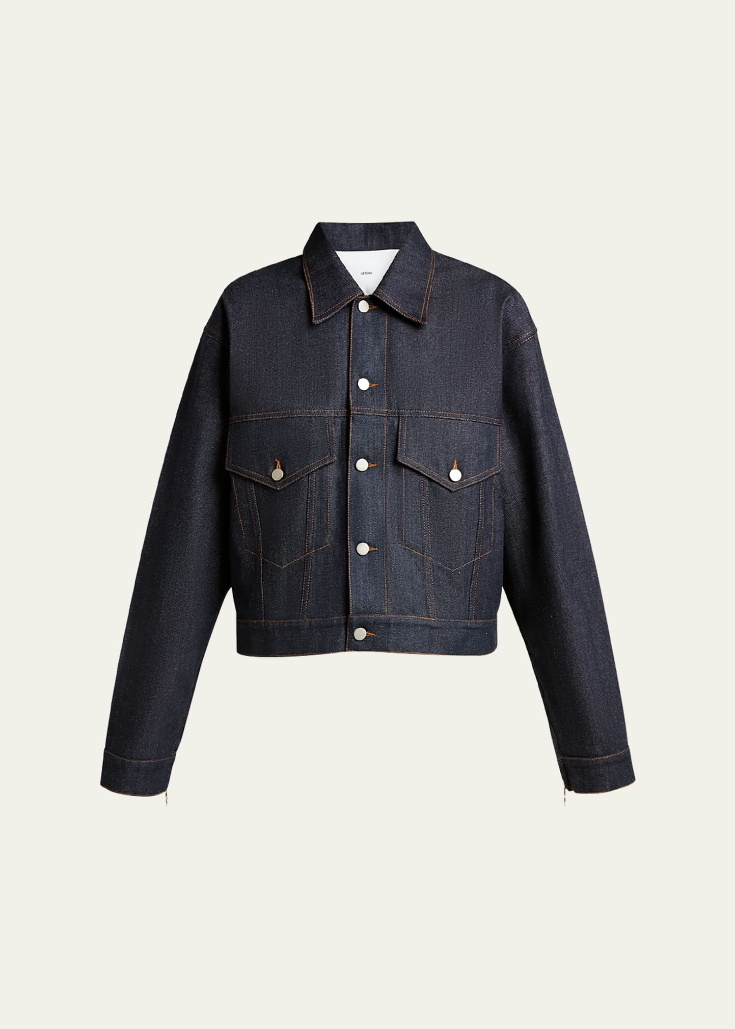 Zip-Cuff Denim Jacket