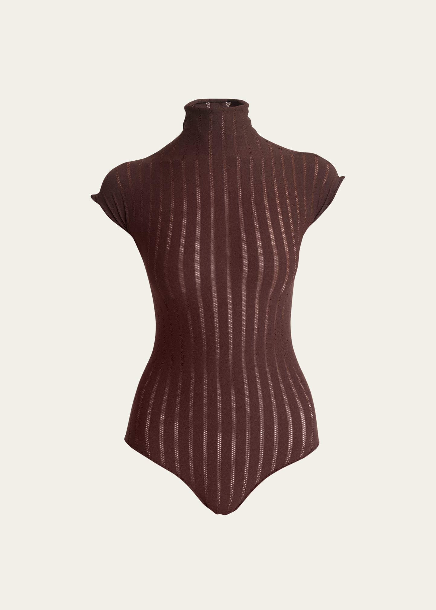 ALAIA Poplin Button Down Bodysuit - Bergdorf Goodman
