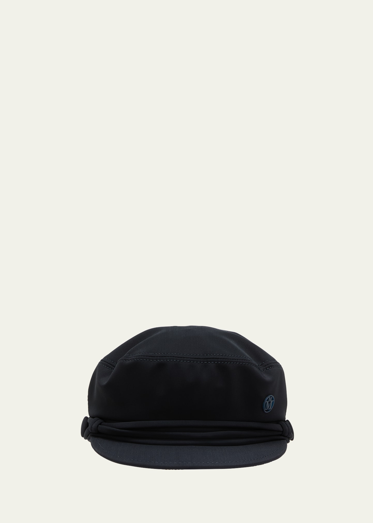 Shop Maison Michel New Abby Water-resistant Newsboy Cap In Dark Navy