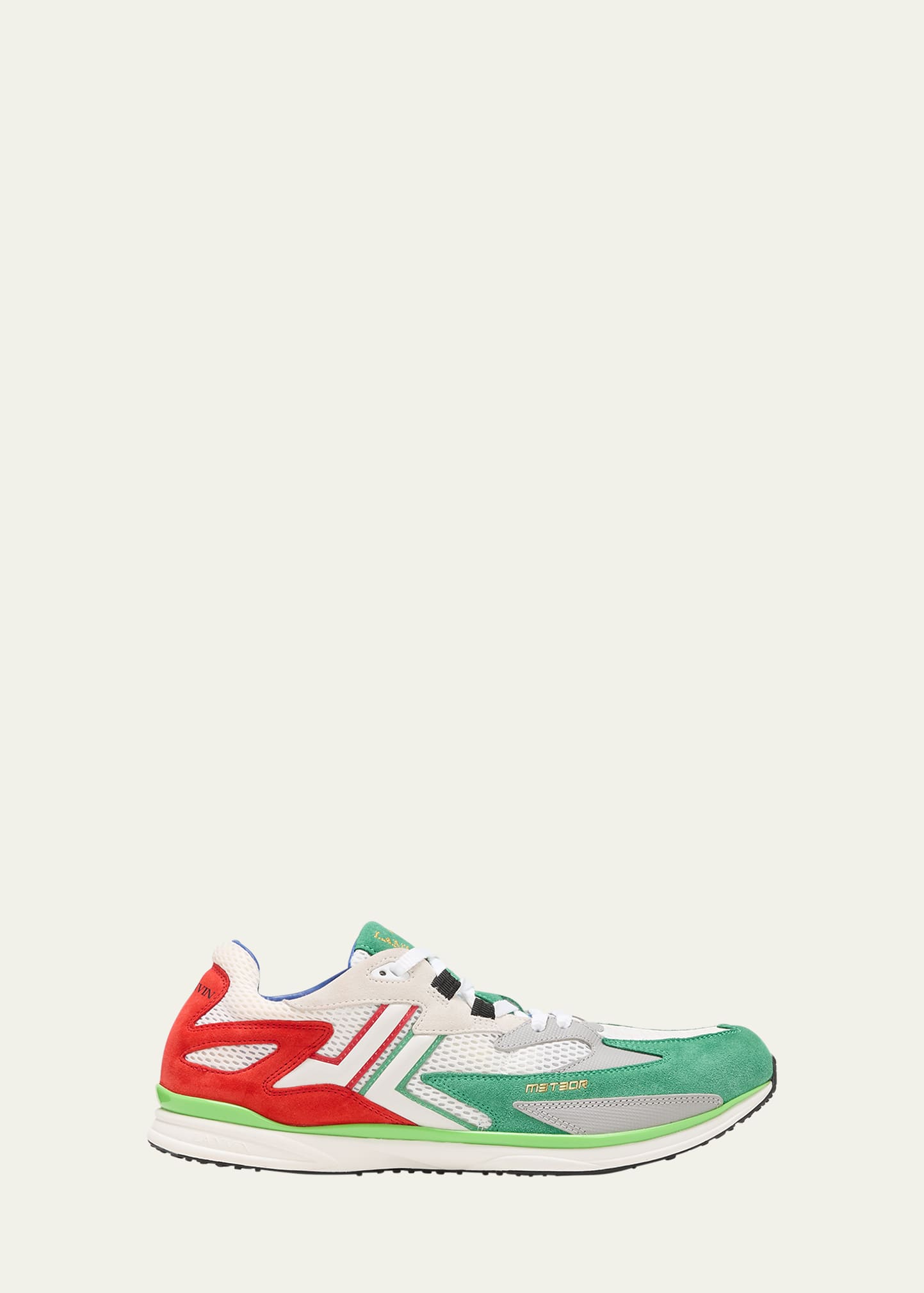 Lanvin Matching Color Straps And Low Upper Board Shoes In White/green