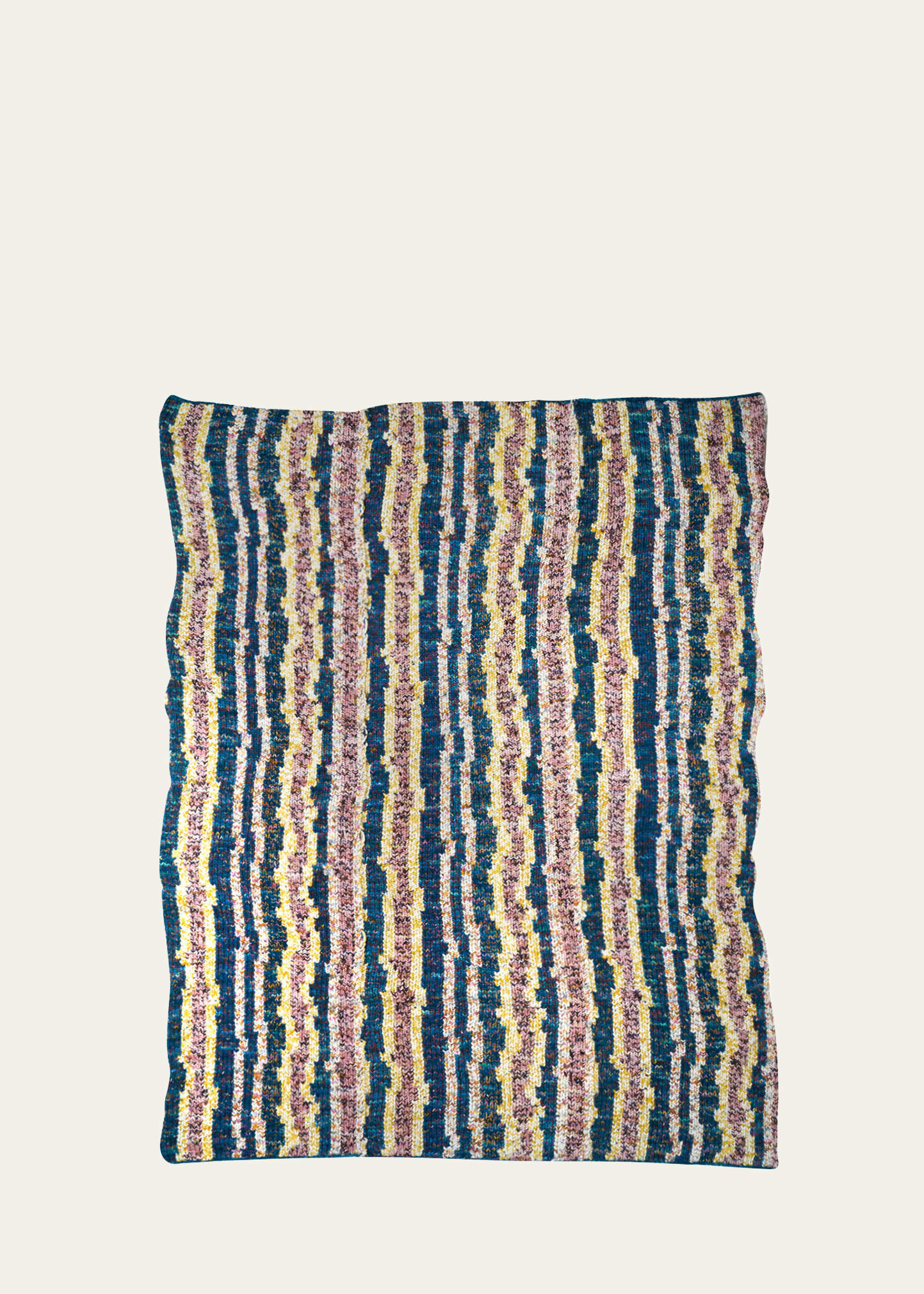 The Elder Statesman Disheveled Crochet Blanket In Multi