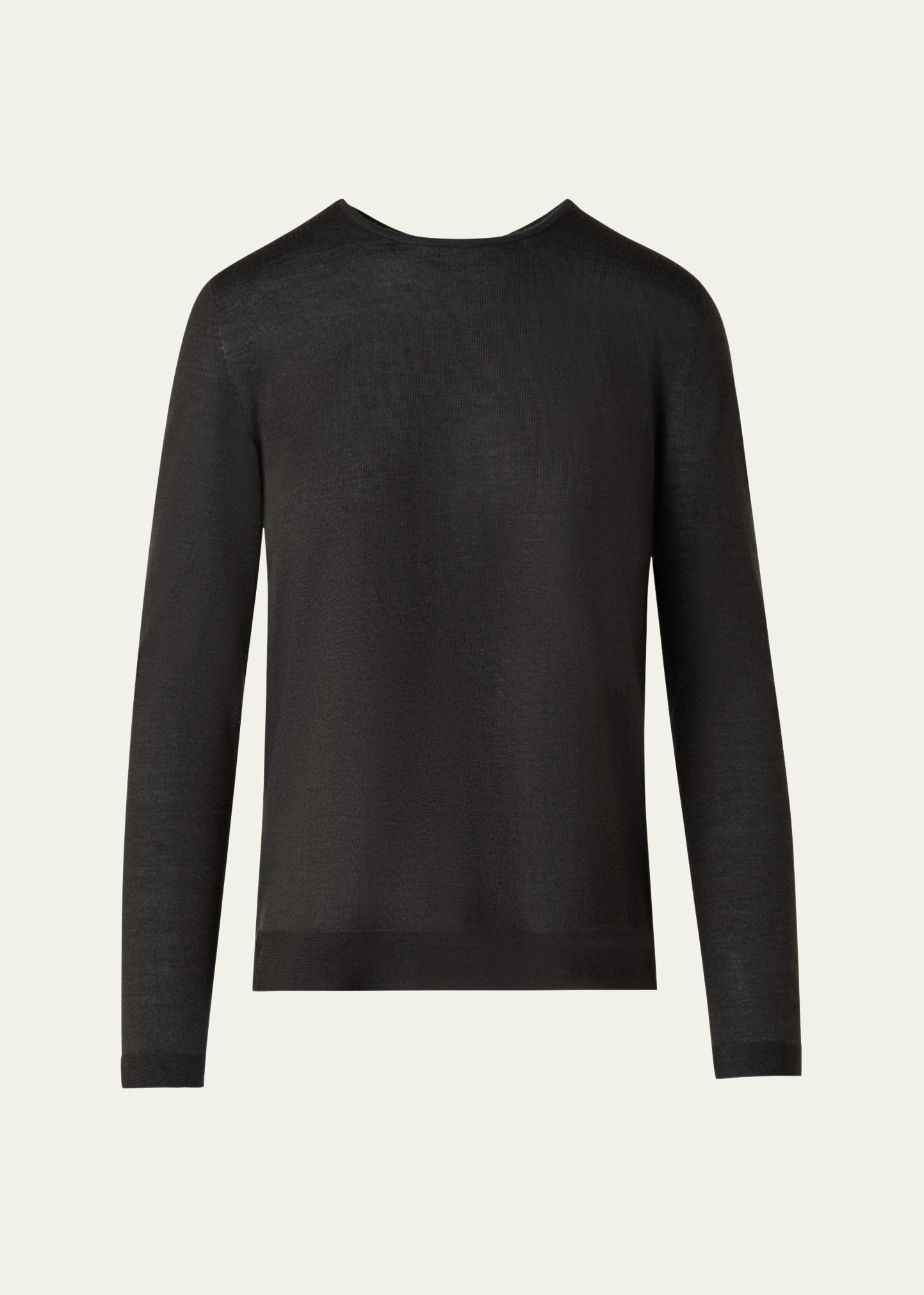 Shop Akris Cashmere-silk Fine Gauge Knit Sweater In Kale Green