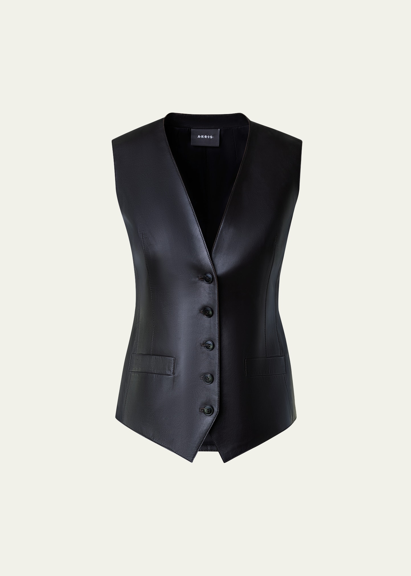 Shop Akris Bello Leather Vest In Black