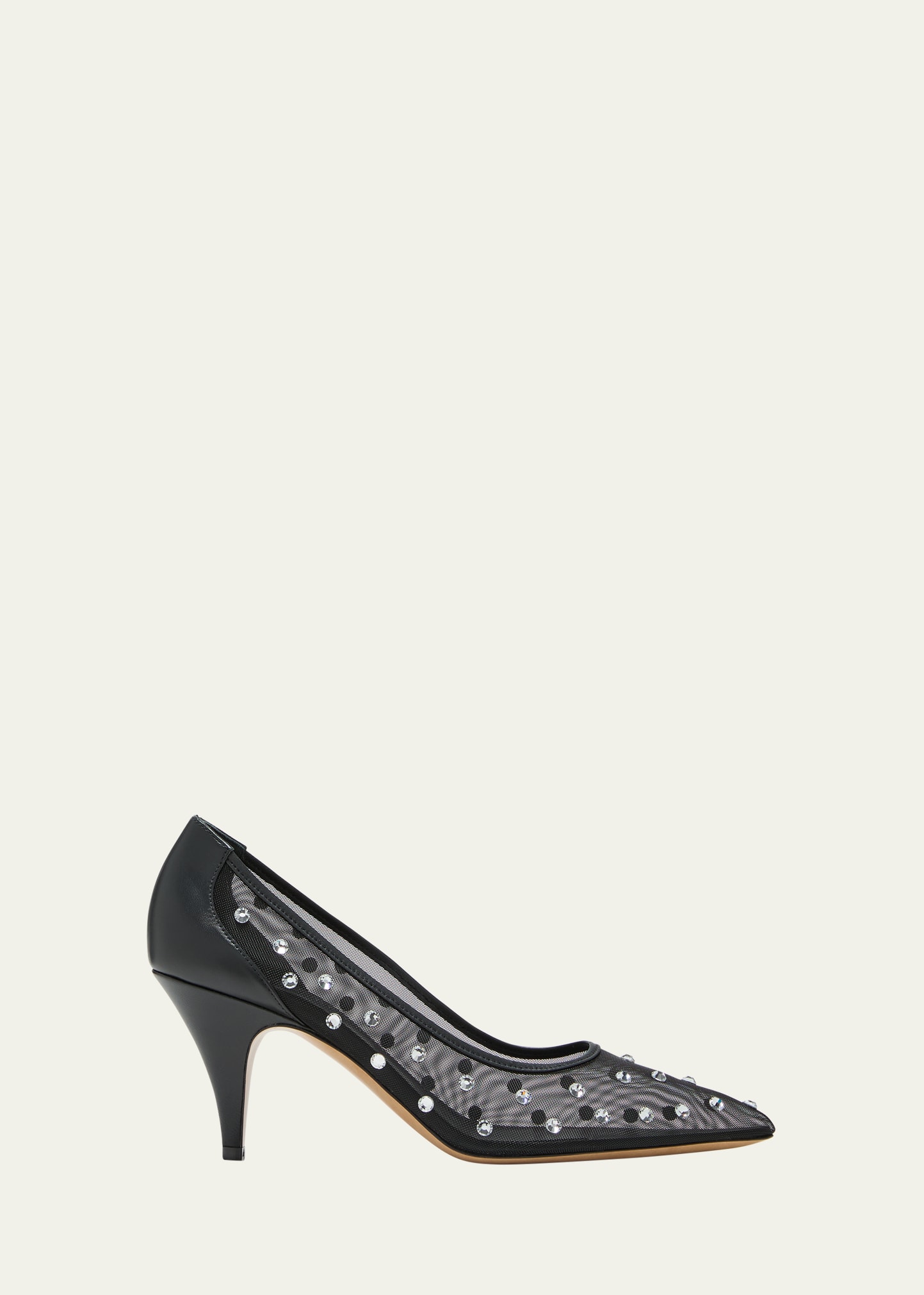 Khaite River Crystal Mesh Pumps In Black