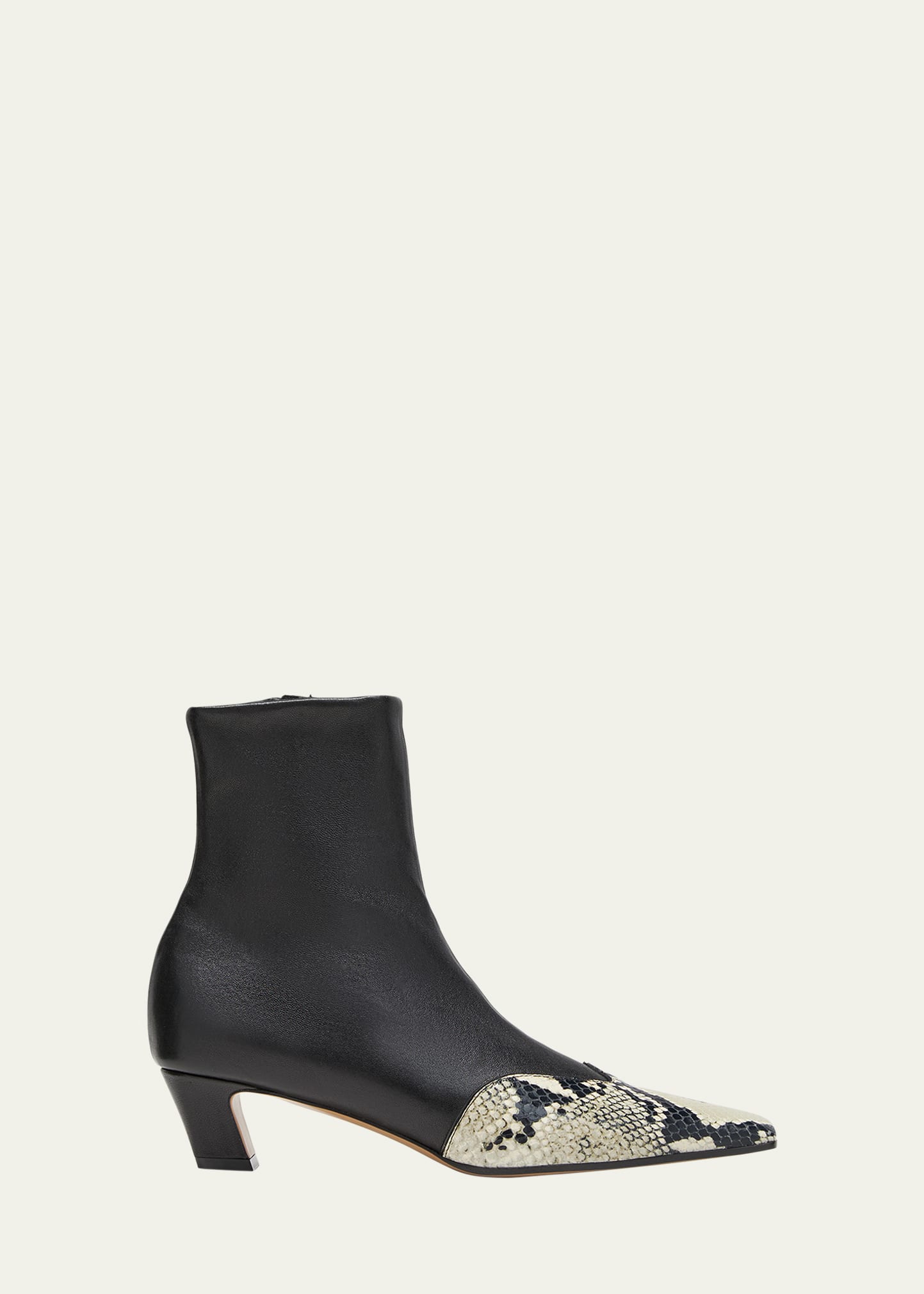 Dallas Mixed Leather Ankle Boots