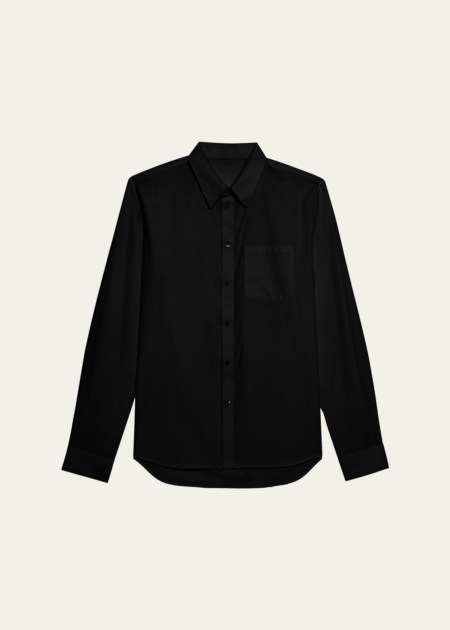 Shop Helmut Lang Men's Classic Button-down Soft Cotton Shirt In Black
