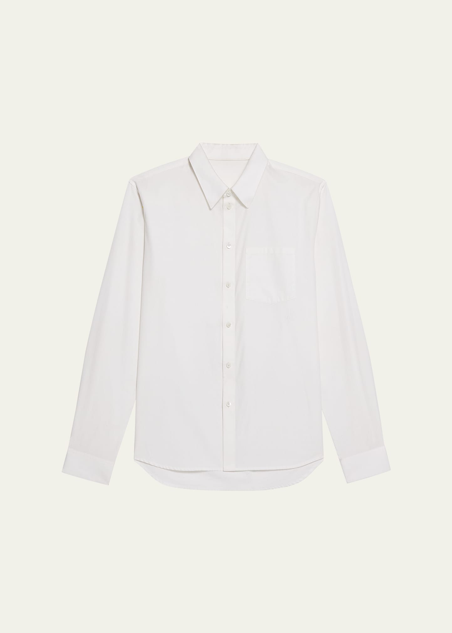 Shop Helmut Lang Men's Classic Button-down Soft Cotton Shirt In White